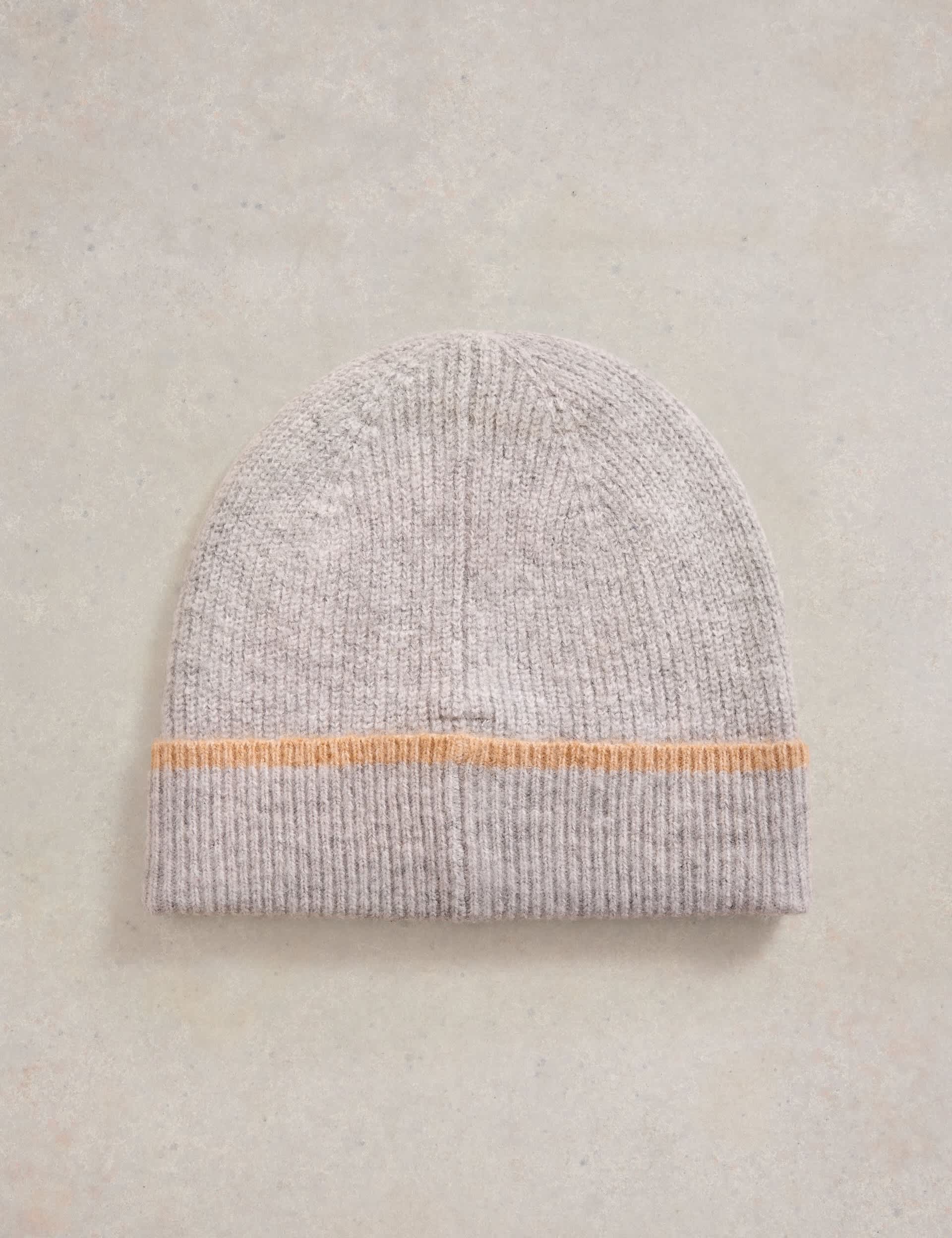 White Stuff Women's Knitted Turn Up Beanie - Grey Mix, Grey Mix