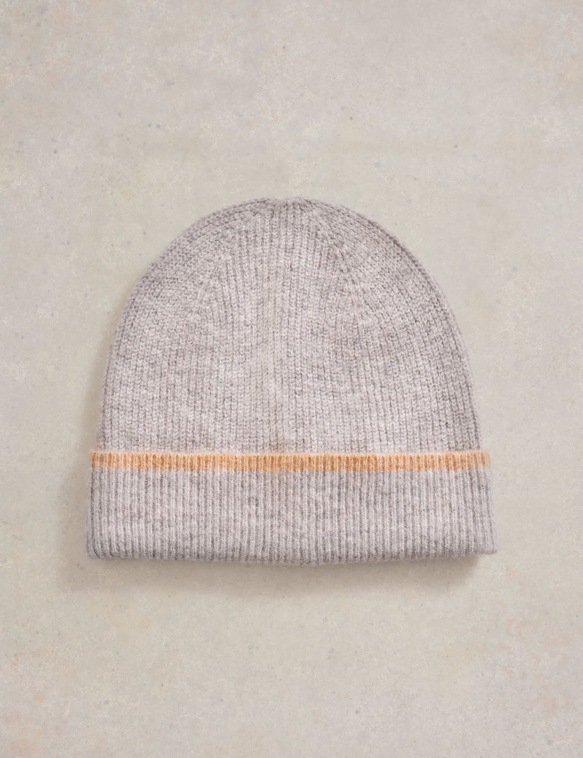 White Stuff Women's Knitted Turn Up Beanie - Grey Mix, Grey Mix