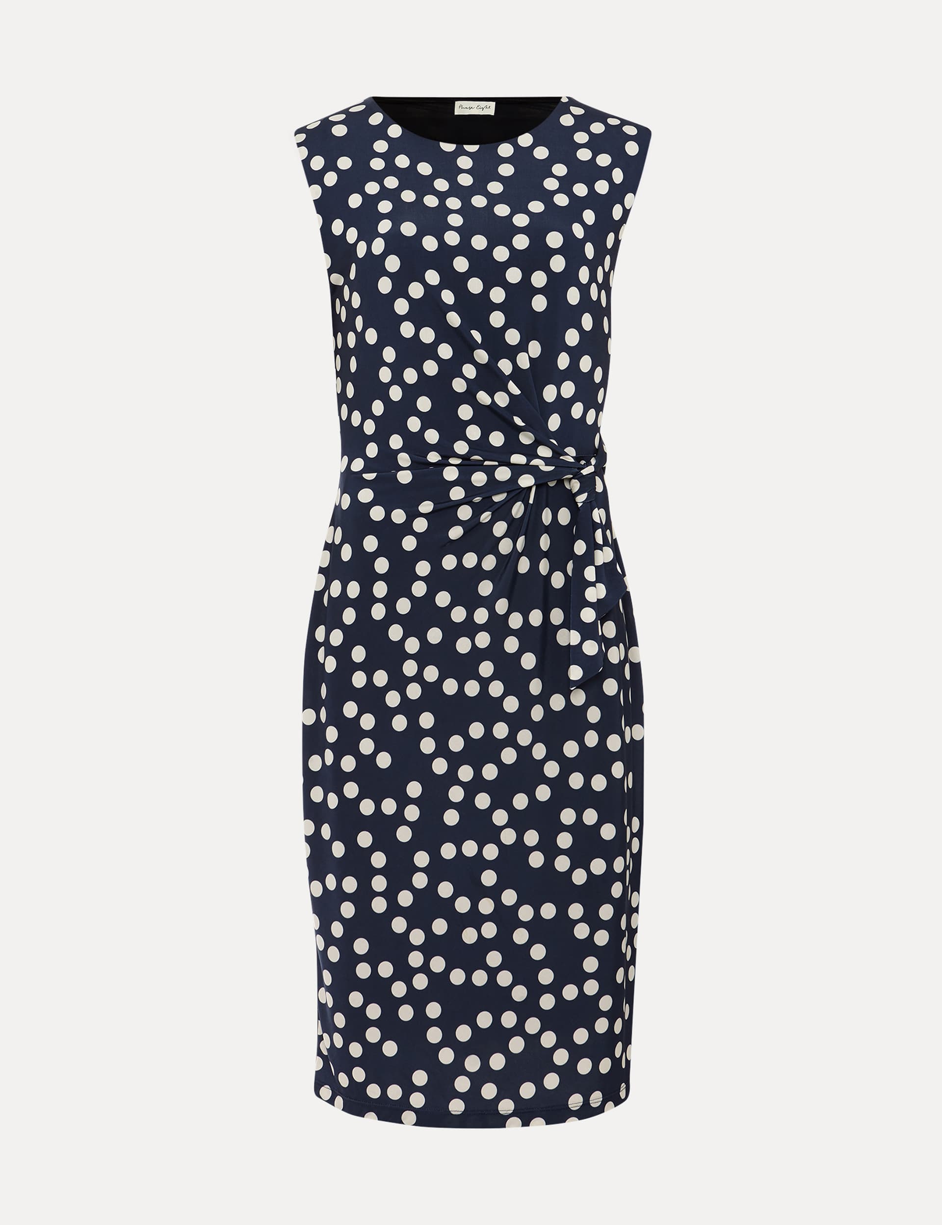 Phase Eight Women's Jersey Polka Dot Midi Shift Dress - 16 - Navy Mix, Navy Mix