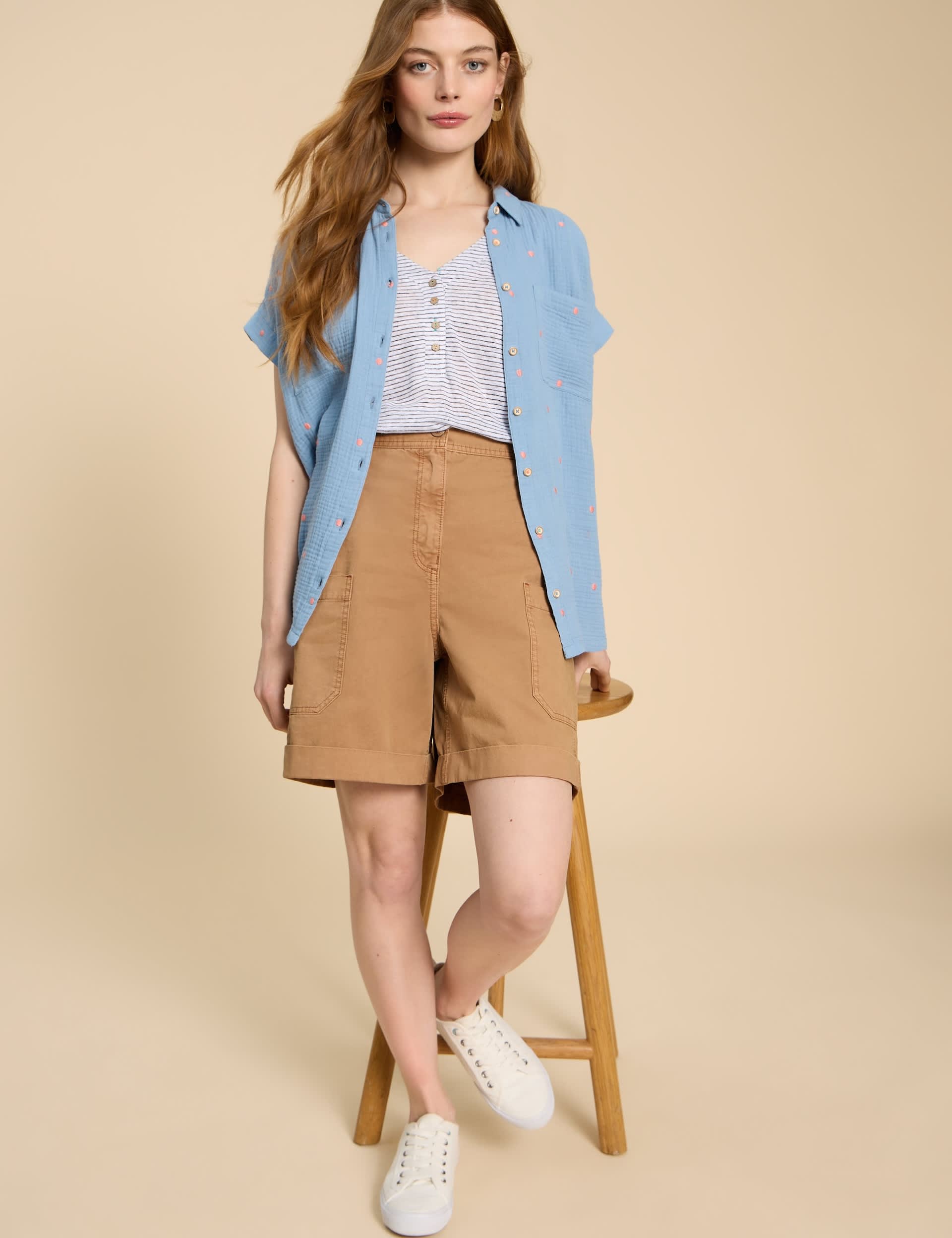 White Stuff Women's Pure Cotton Cargo Shorts