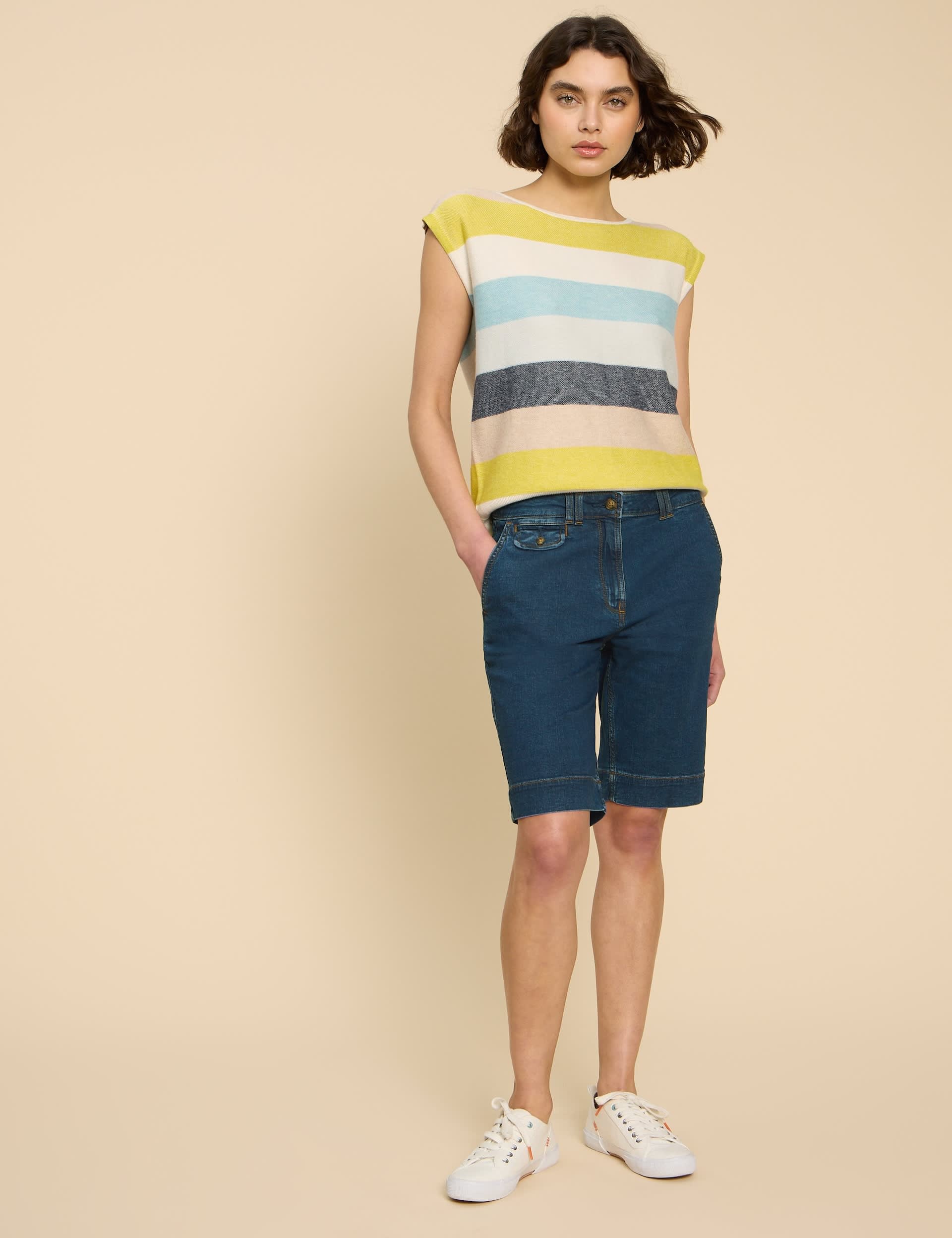 White Stuff Women's Cotton Rich Denim Shorts