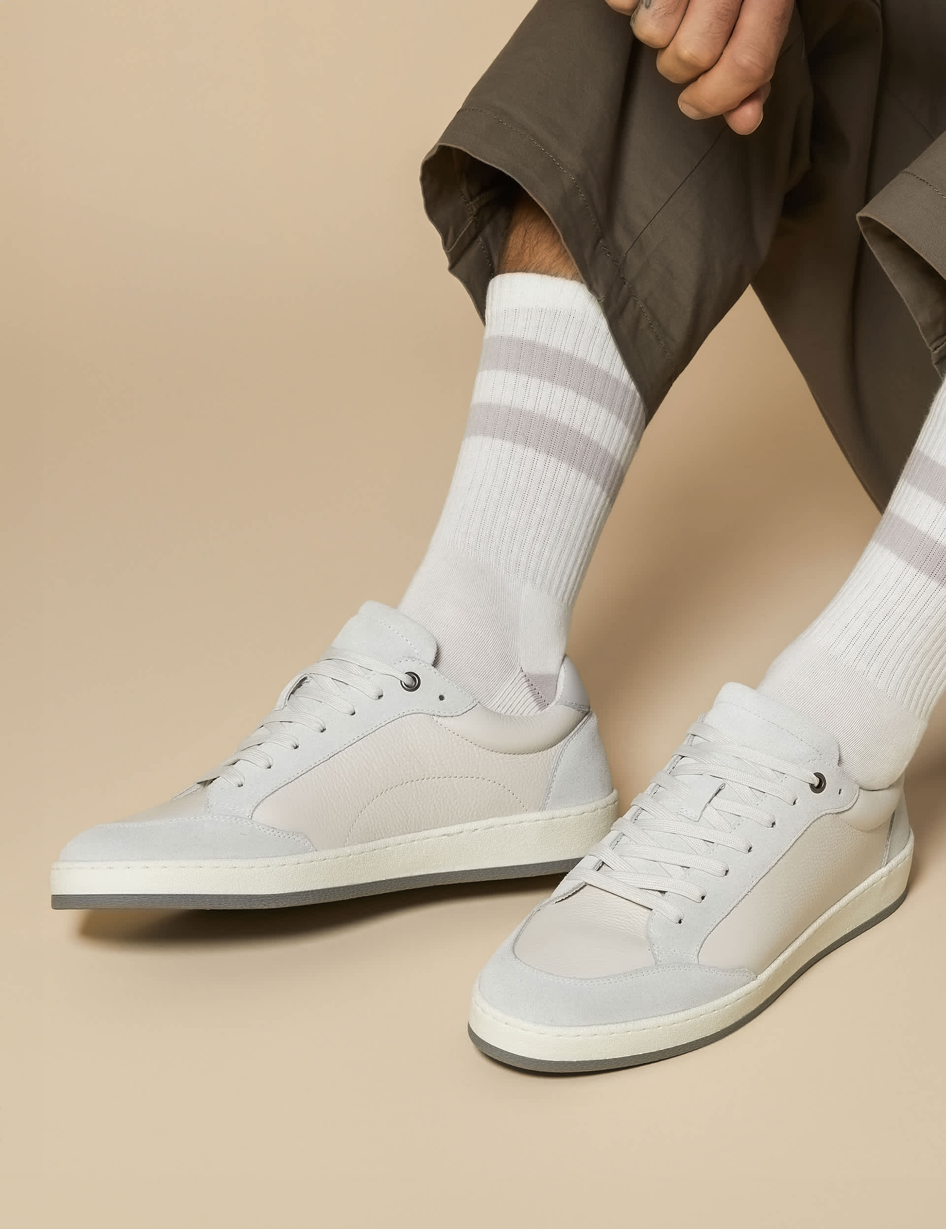 Jones Bootmaker Men's Leather Lace-Up Trainers