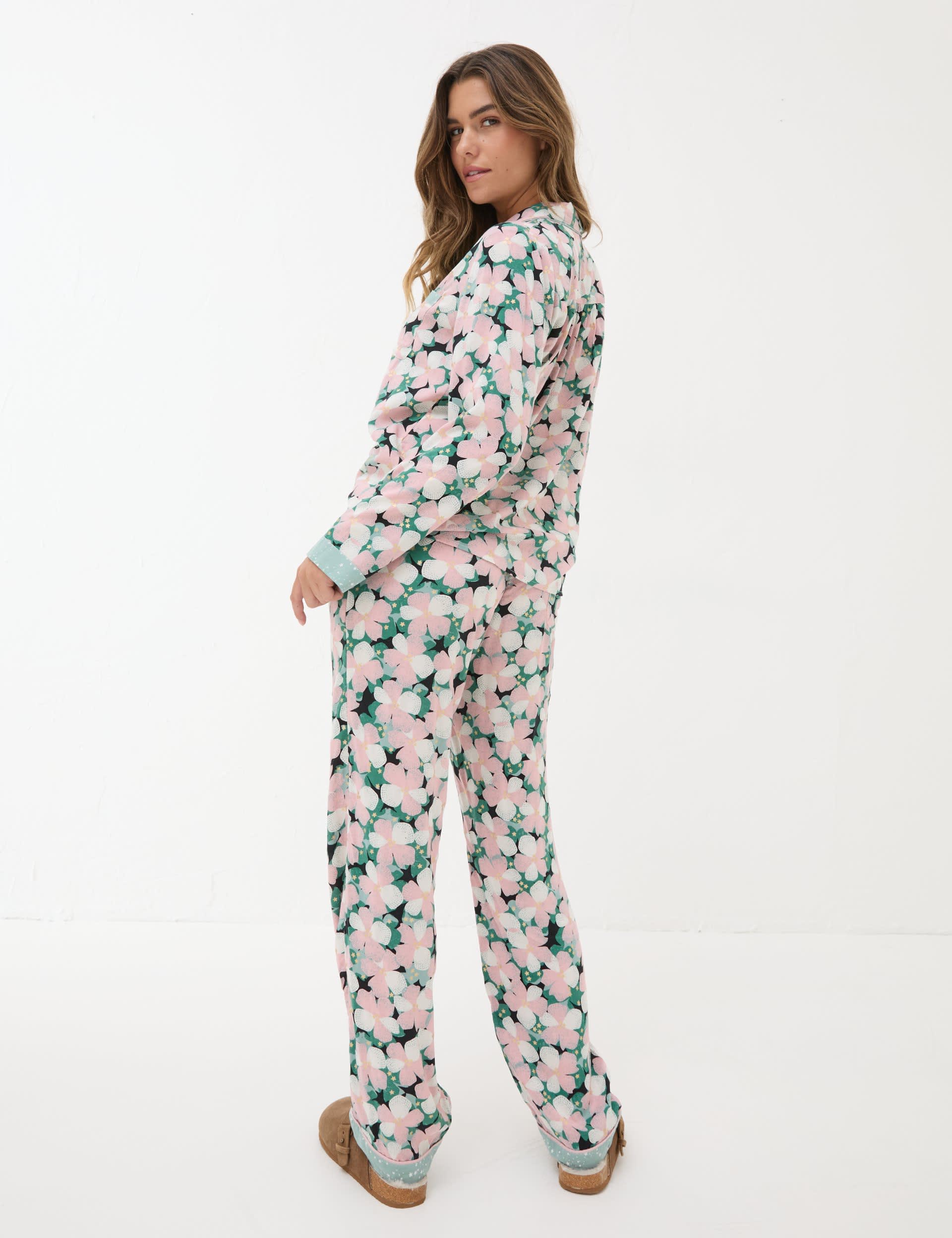 Fatface Women's Floral Print Pyjama Set - Pink, Pink