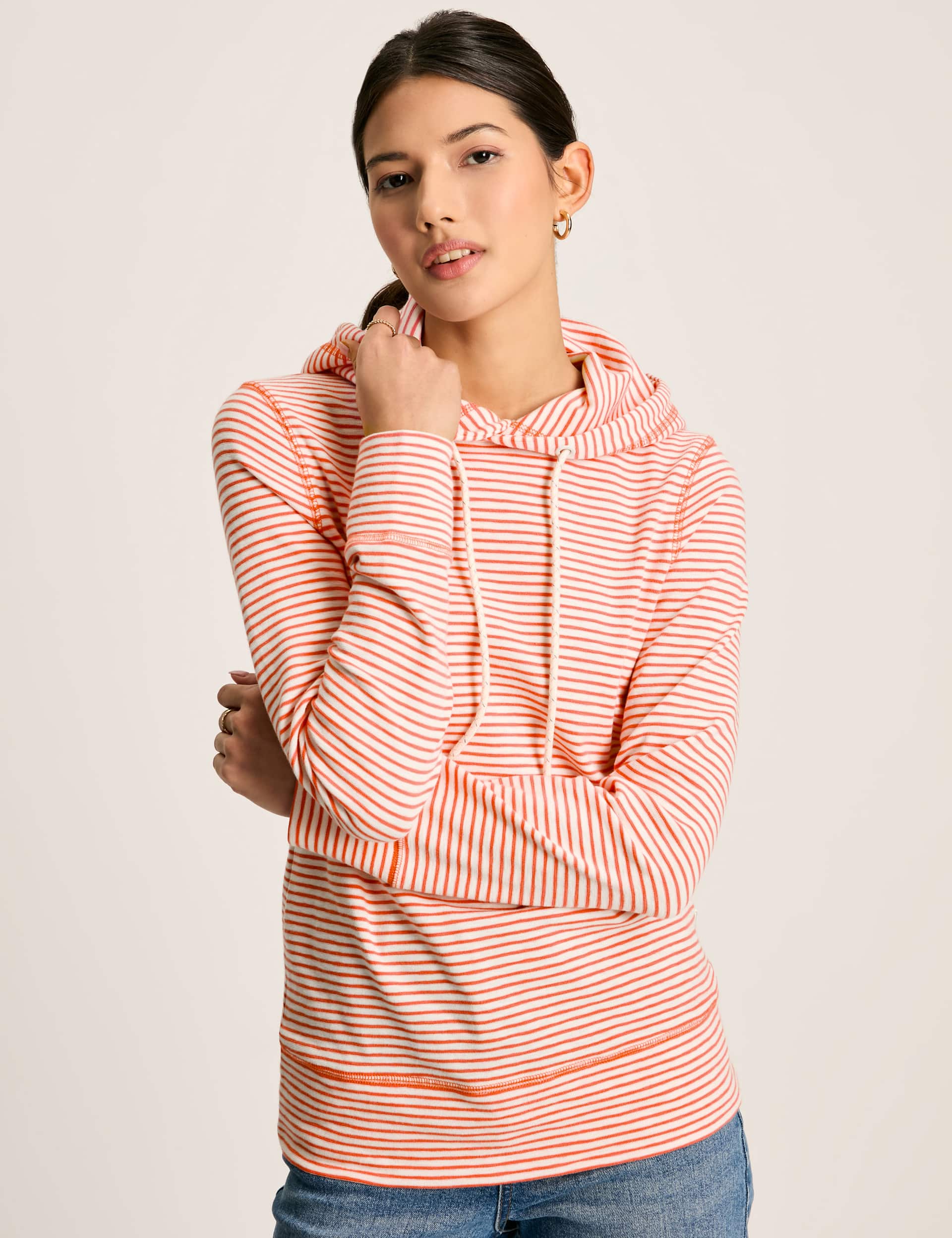 Joules Women's Cotton Rich Striped Hoodie