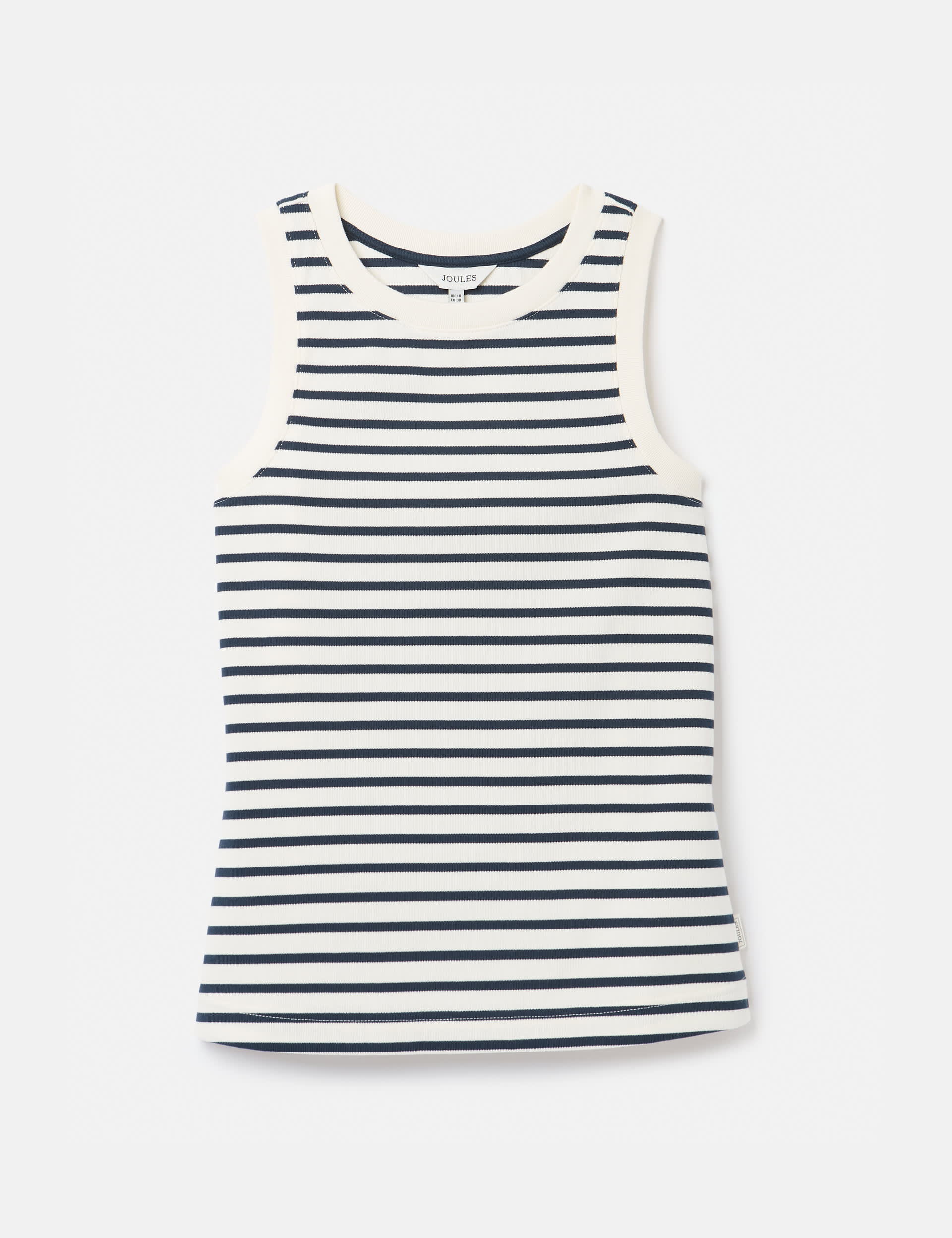 Joules Women's Pure Cotton Striped Vest - 18 - Dark Blue Mix, Dark Blue Mix,Beige Mix