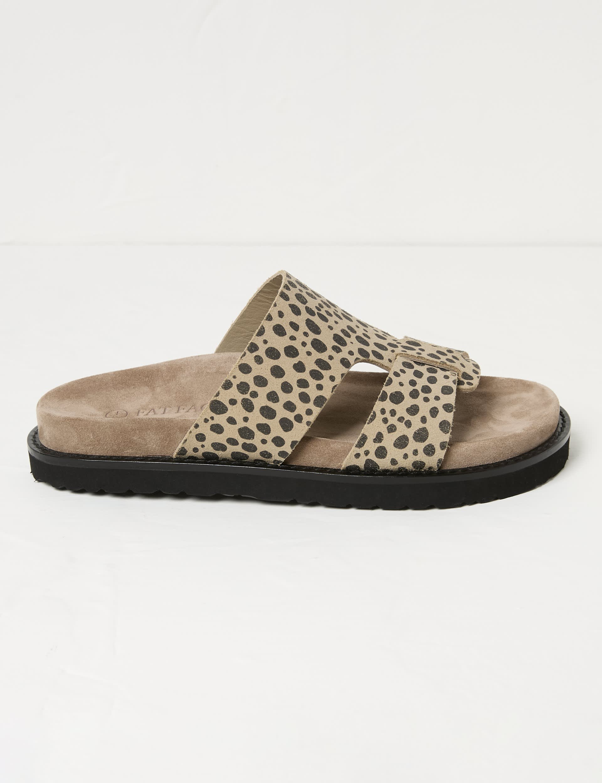 Fatface Women's Leather Flatform Footbed Sliders