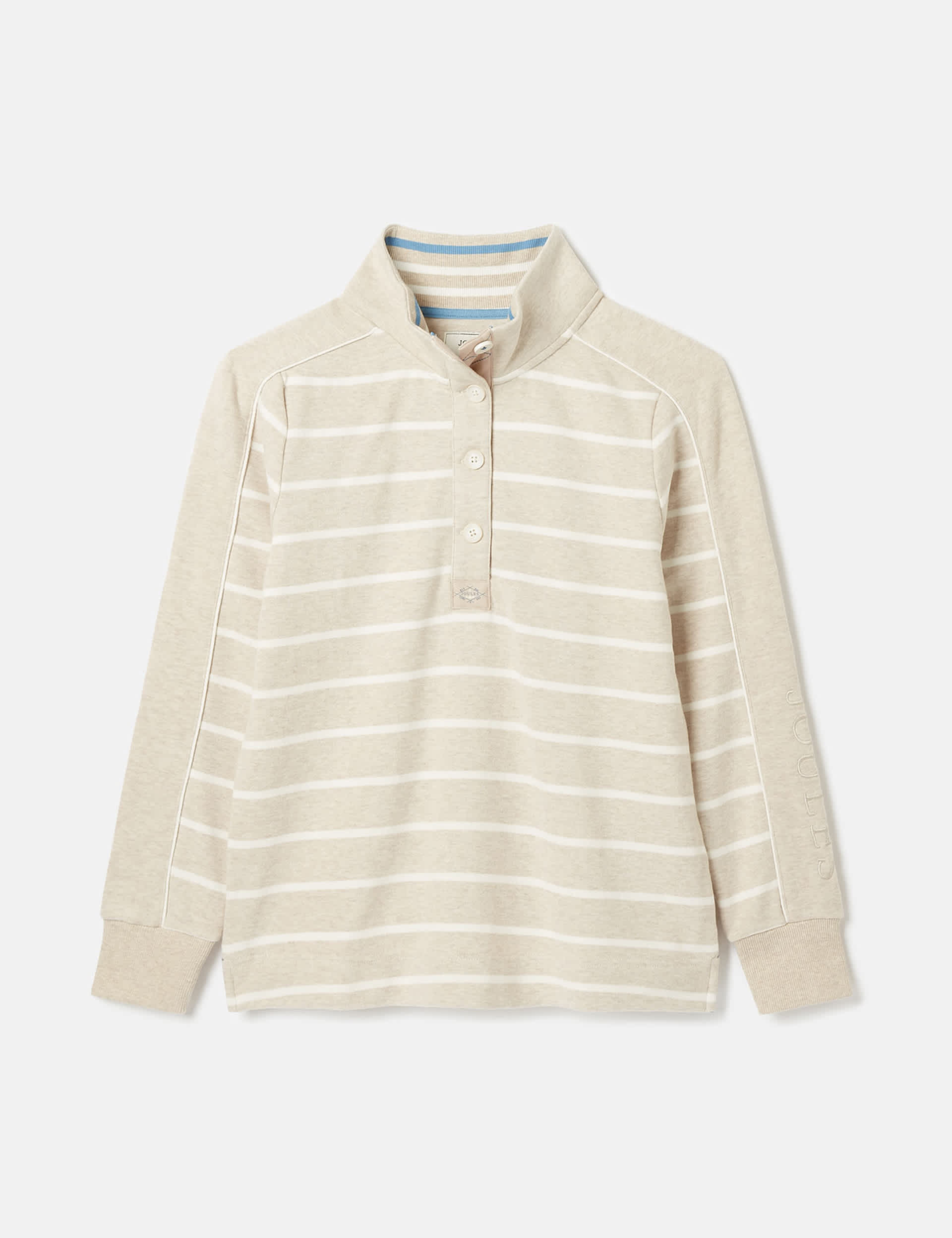 Joules Women's Pure Cotton Striped Sweatshirt - 18 - Cream Mix, Cream Mix,Navy Mix