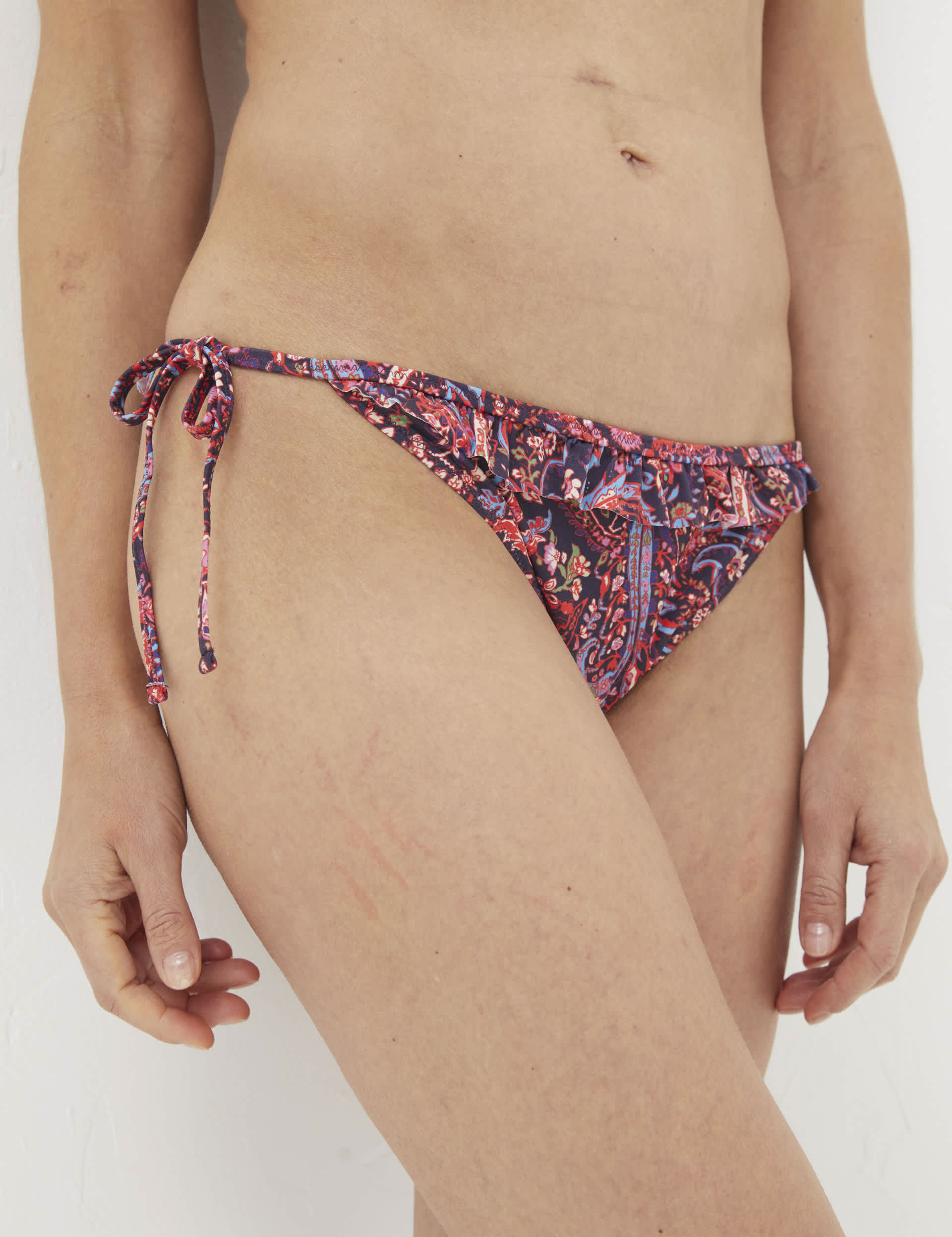Fatface Women's Paisley Tie Side Bikini Bottoms
