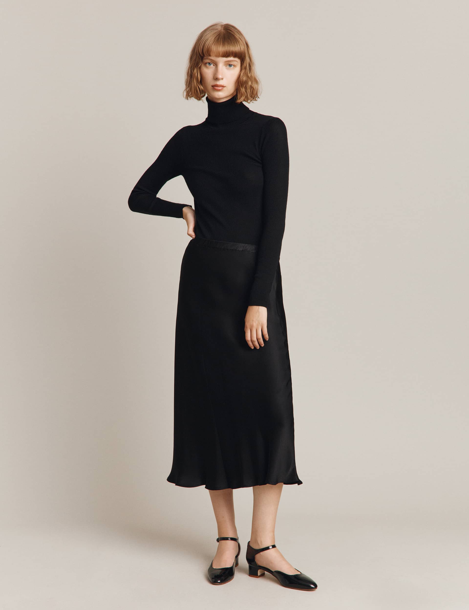 Ghost Women's Satin Midi Slip Skirt