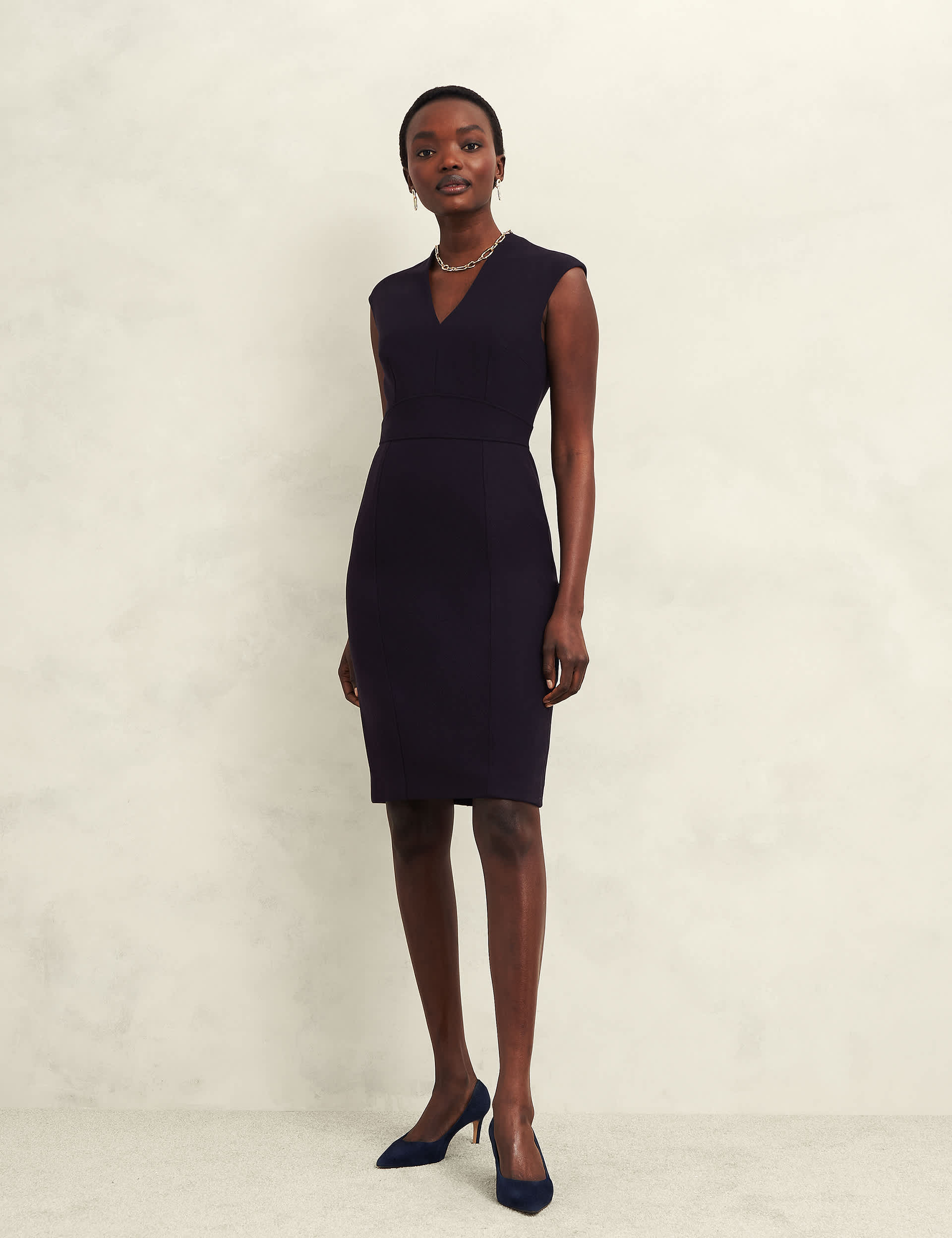 Hobbs Women's V-Neck Knee Length Shift Dress