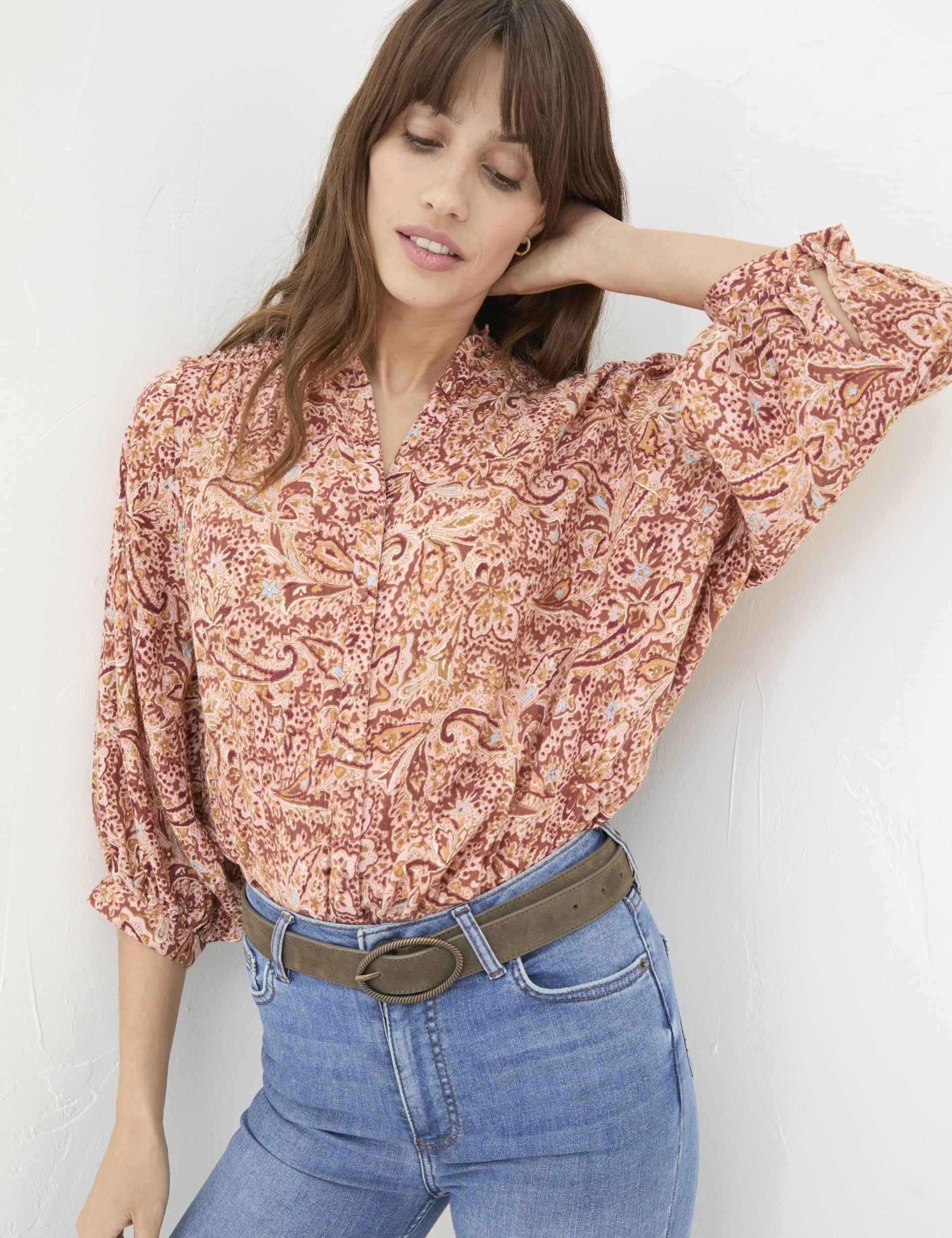 Fatface Women's Pure Cotton Paisley Blouse