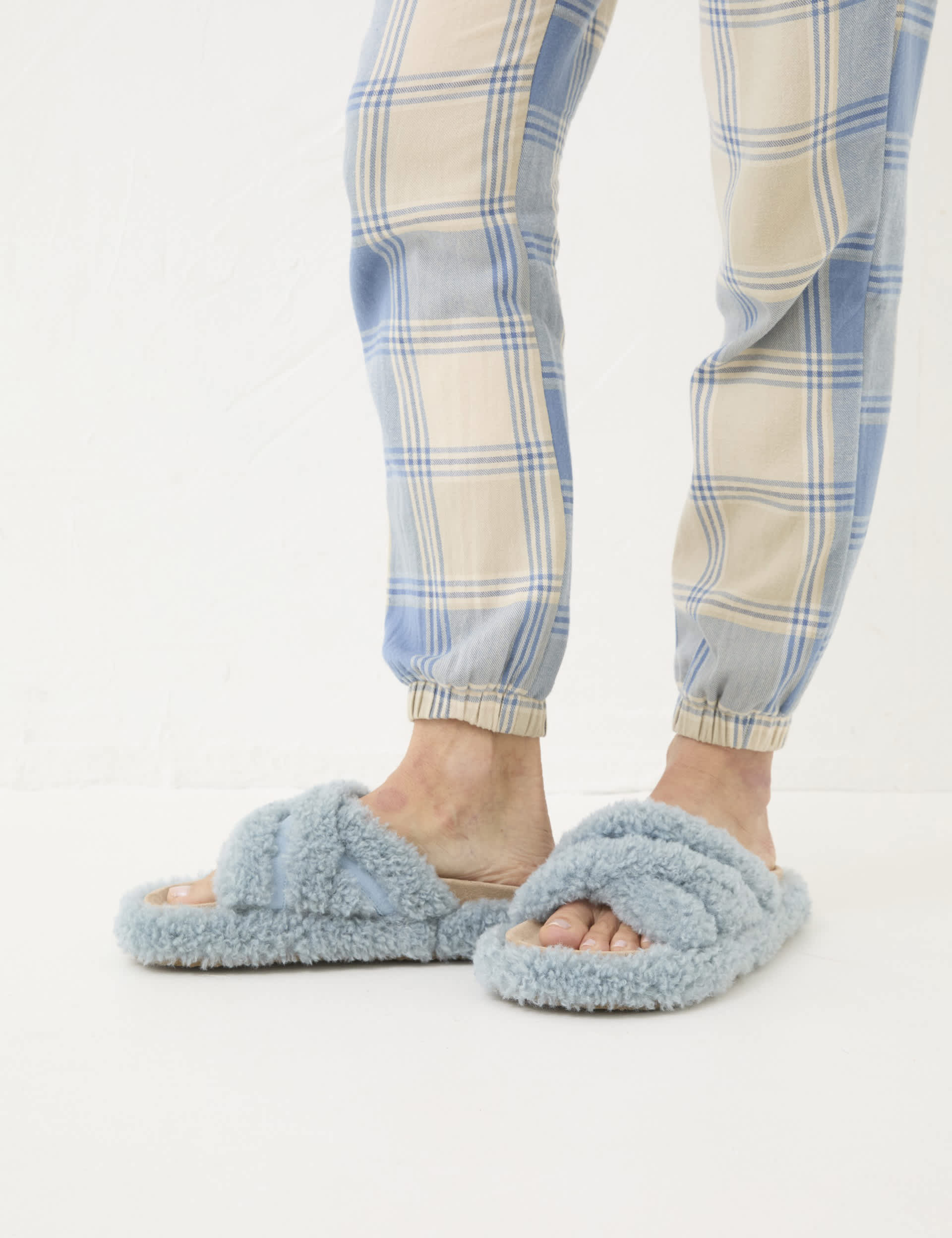 Fatface Women's Borg Crossover Slider Slippers