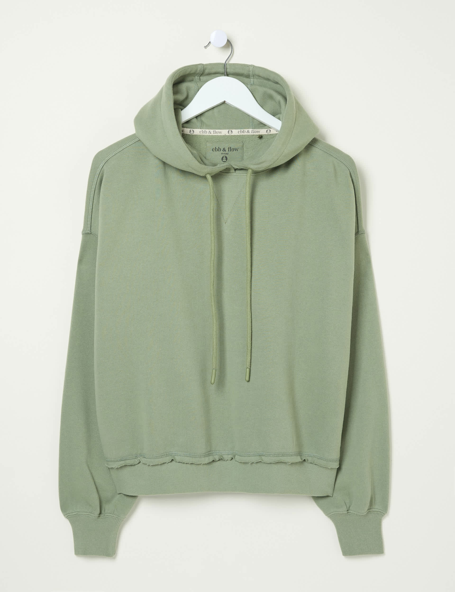 Fatface Women's Pure Cotton Hoodie - S - Green, Green