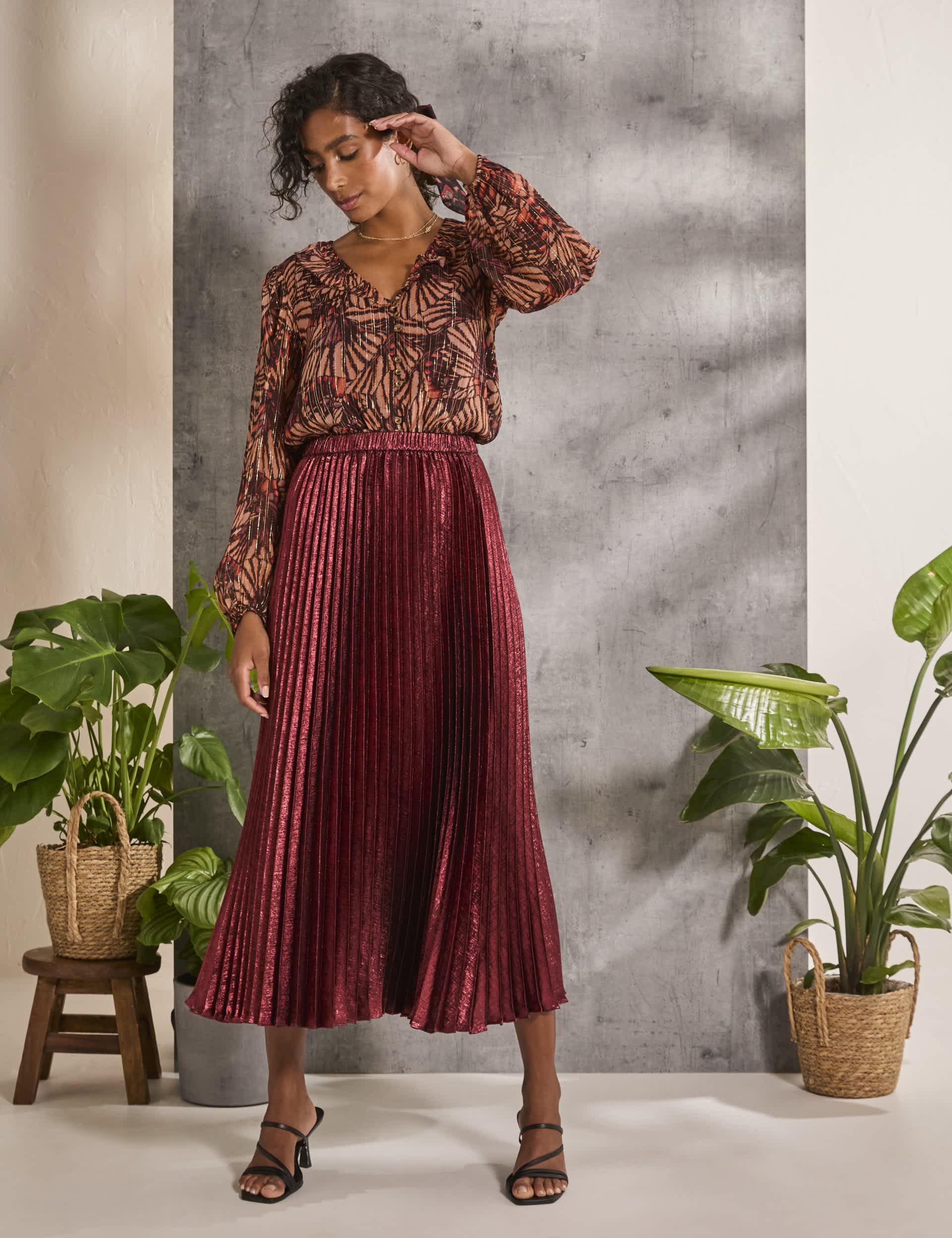 Fatface Women's Printed V-Neck Blouse