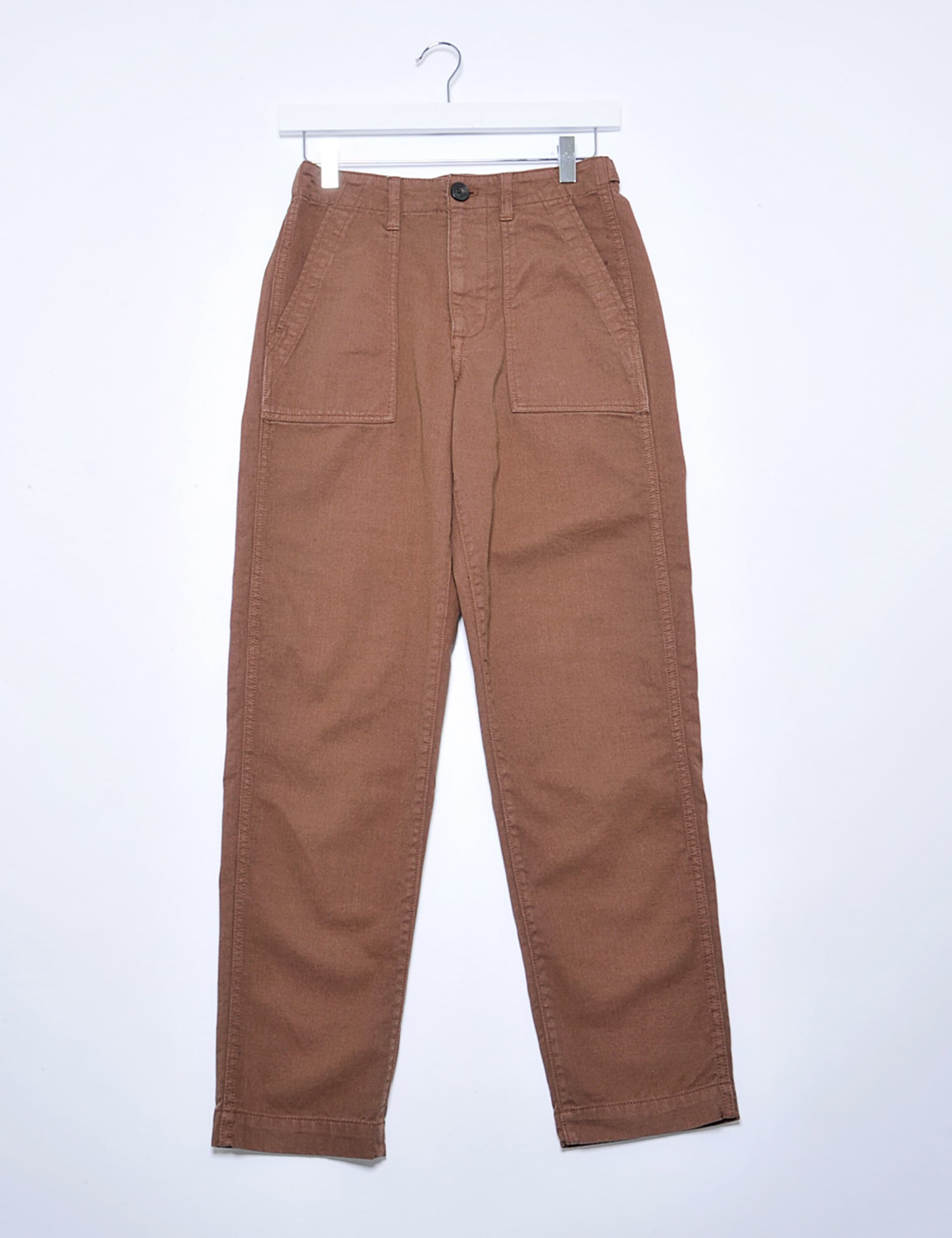 Burgs Women's Pure Cotton Tapered Chinos - 10 - Brown, Grey,Brown,Green