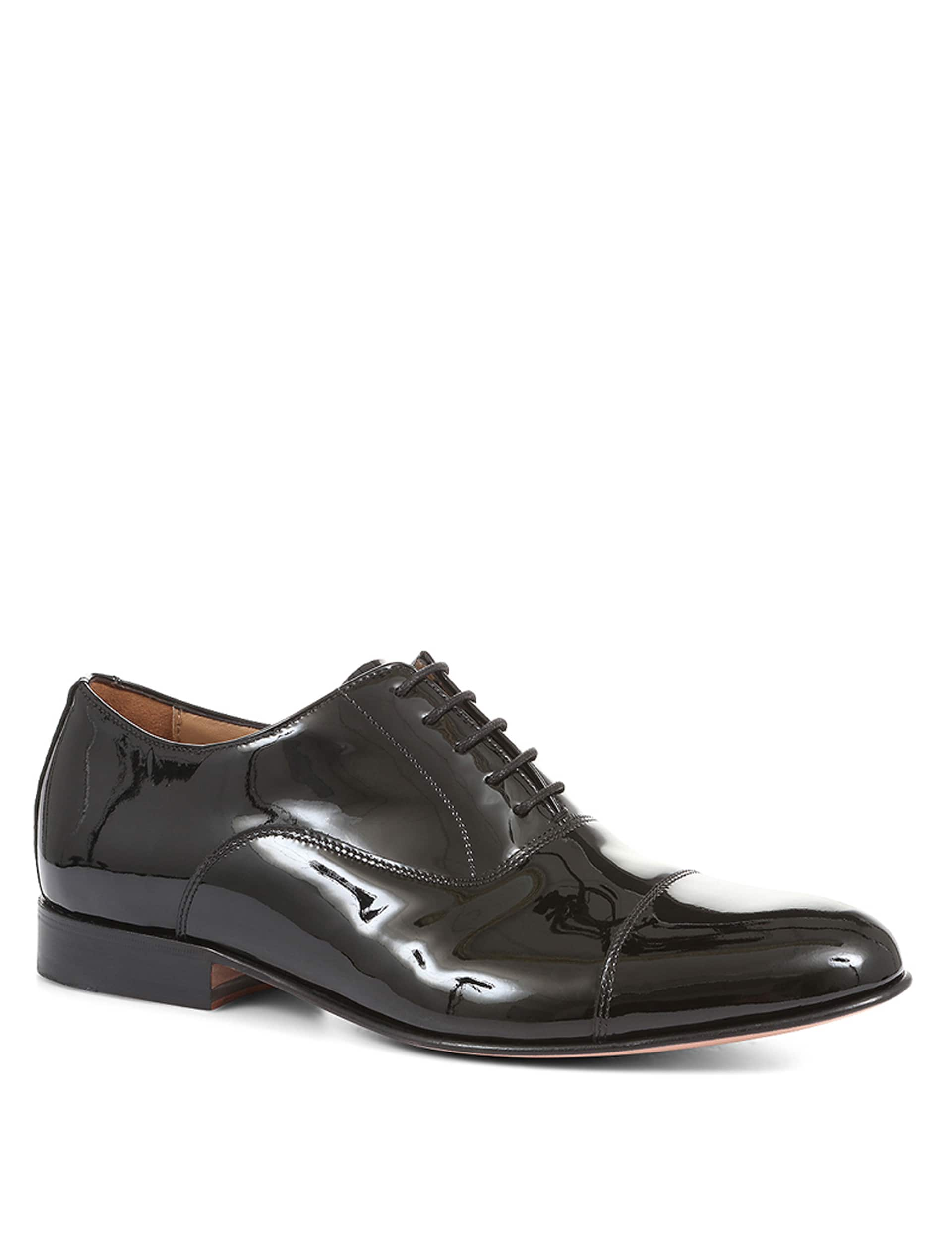 Jones Bootmaker Men's Leather Oxford Shoes - 9 - Black Patent, Black Patent