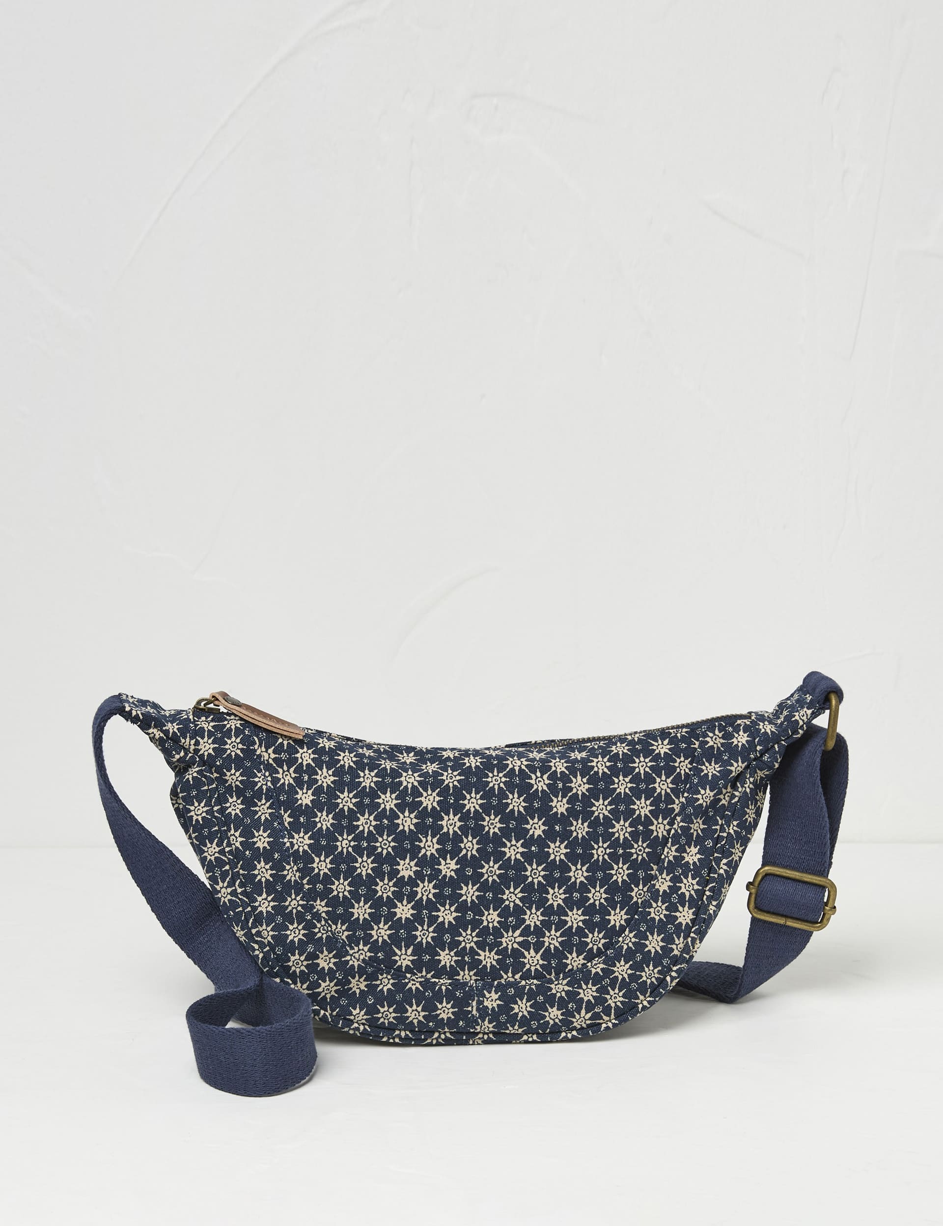 Fatface Women's Pure Cotton Canvas Cross Body Sling Bag - Navy Mix, Navy Mix