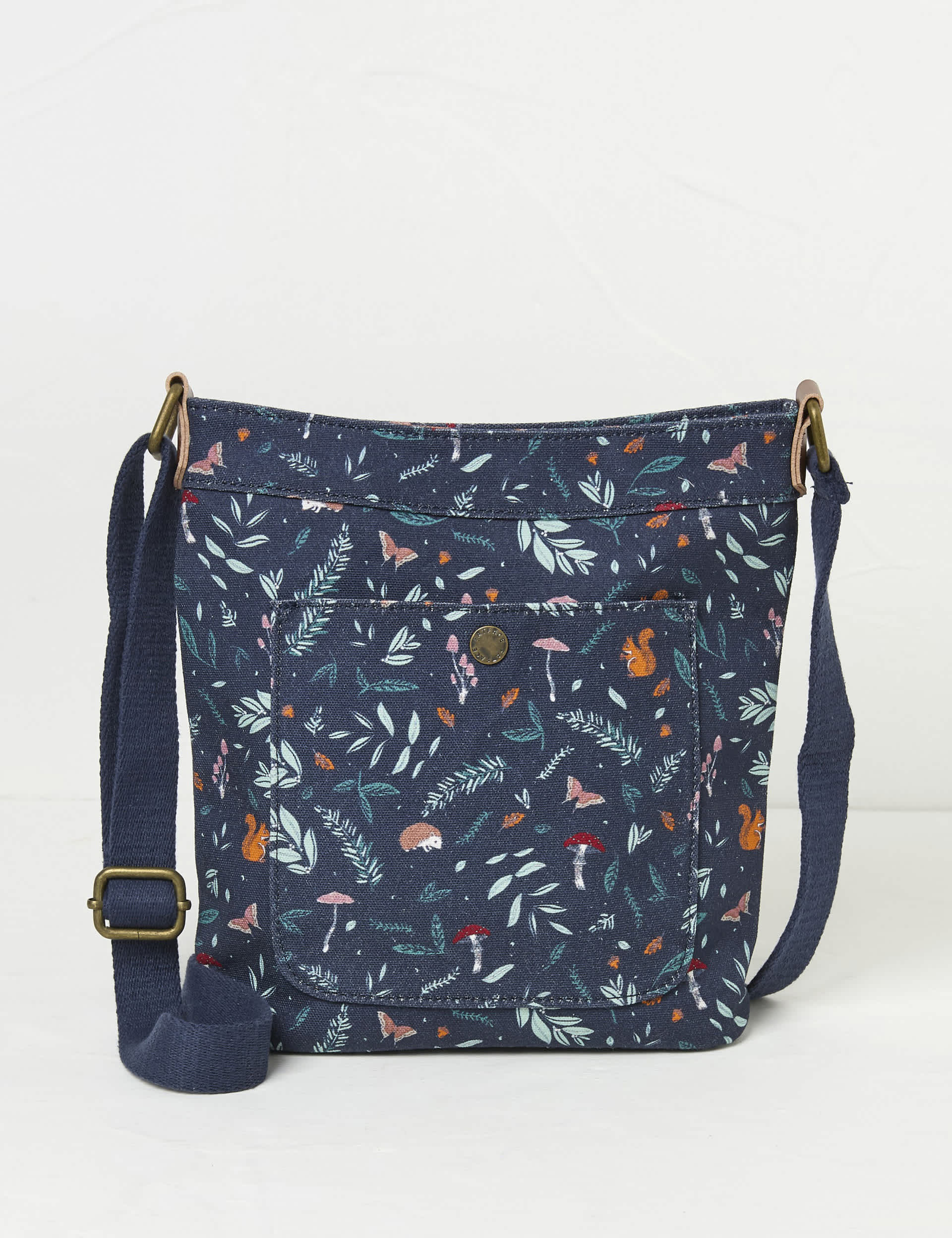 Fatface Women's Pure Cotton Floral Cross Body Bag - Navy Mix, Navy Mix