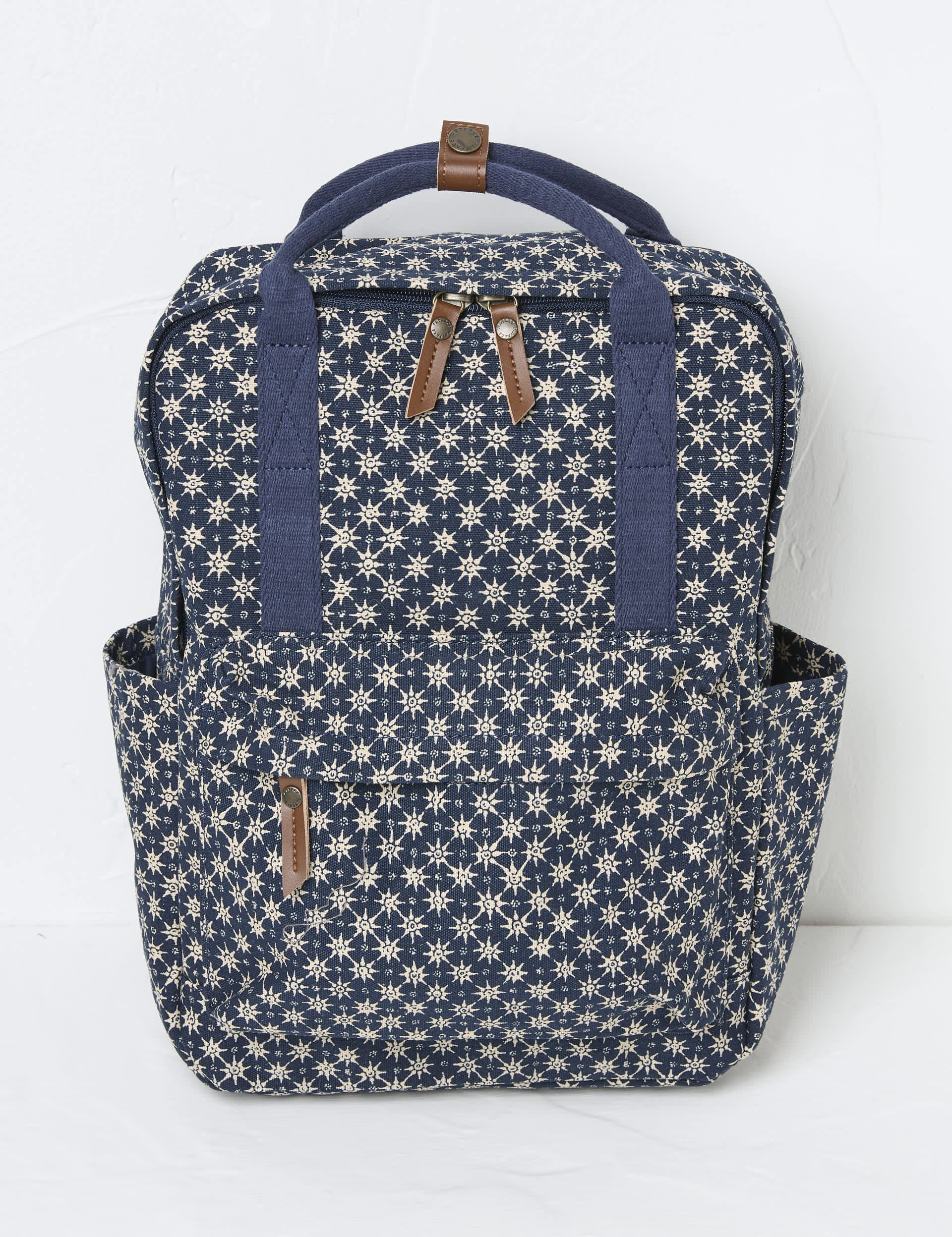 Fatface Women's Canvas Geometric Backpack