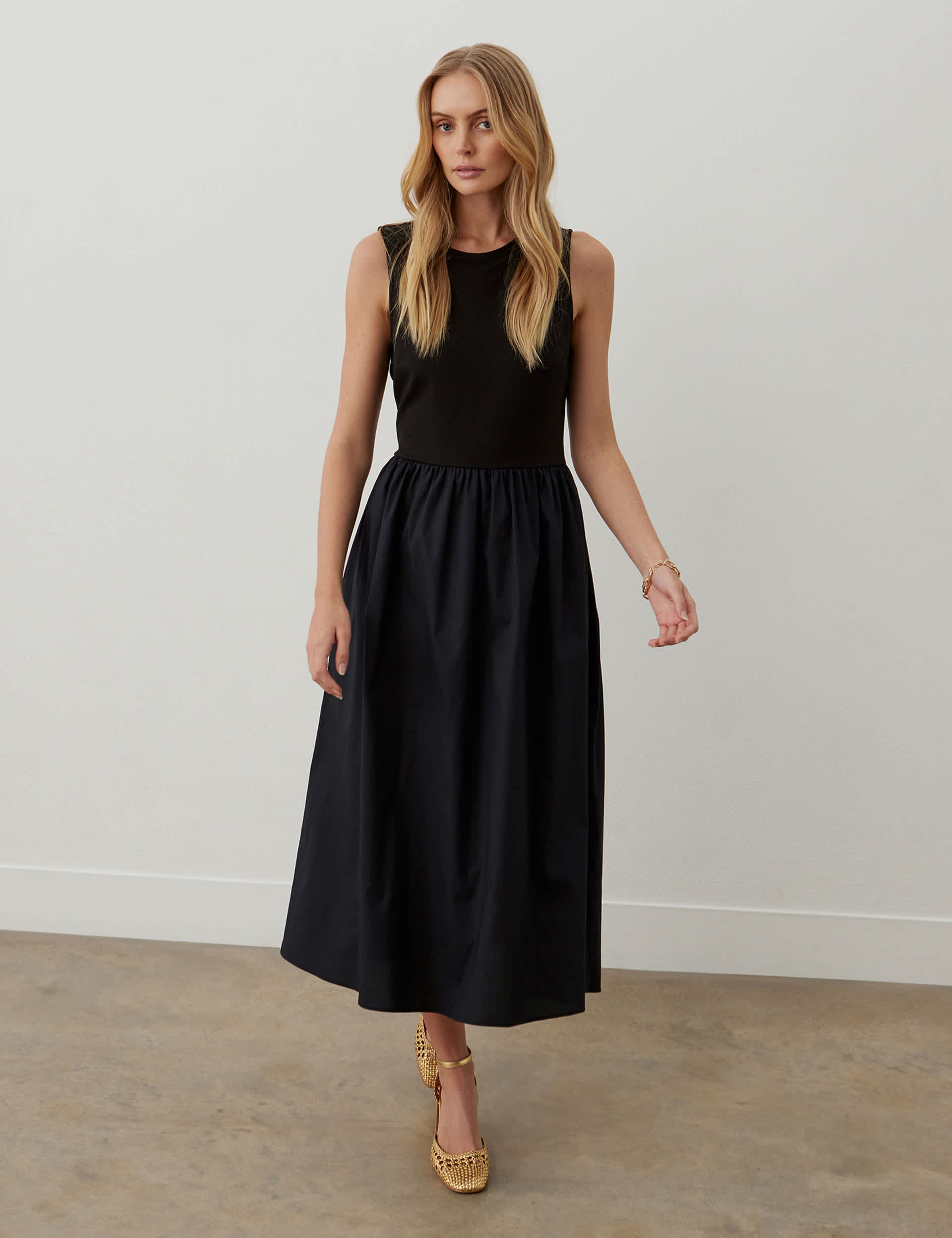 Finery London Women's Cotton Rich Round Neck Midaxi T-Shirt Dress