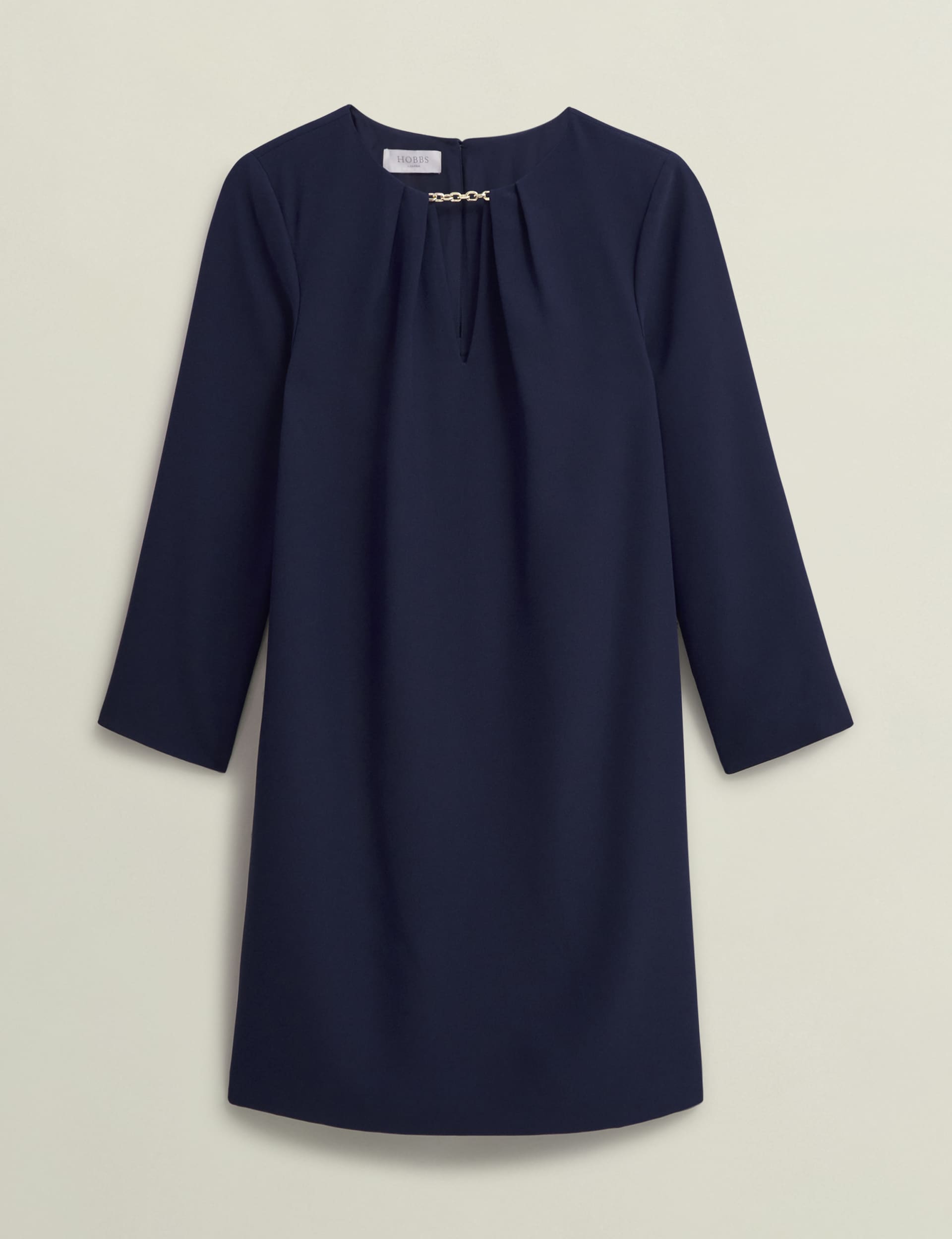 Hobbs Women's V-Neck Knee Length Shift Dress - 10 - Navy, Navy