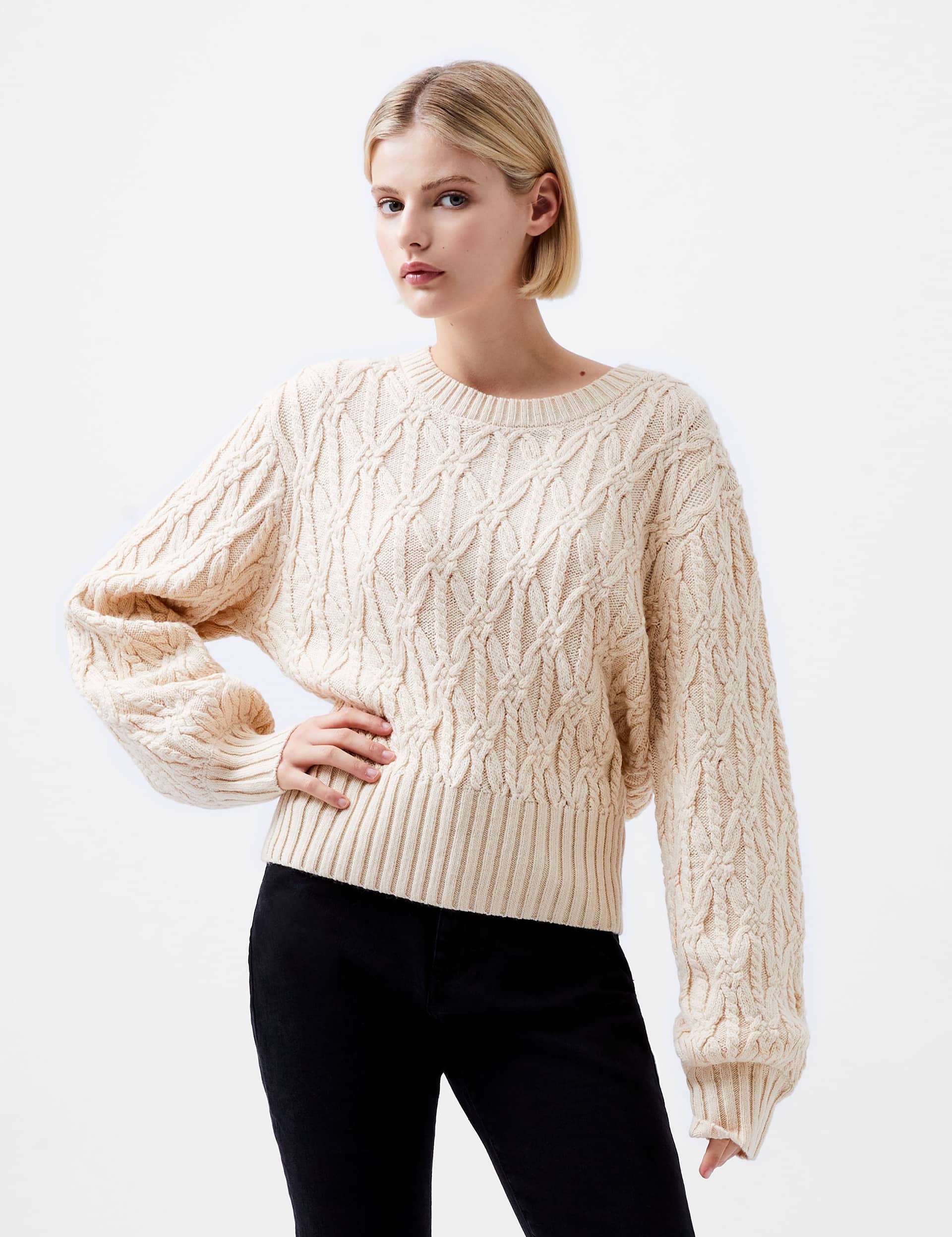 French Connection Women's Layon Jini Jumper - XL - Cream, Cream