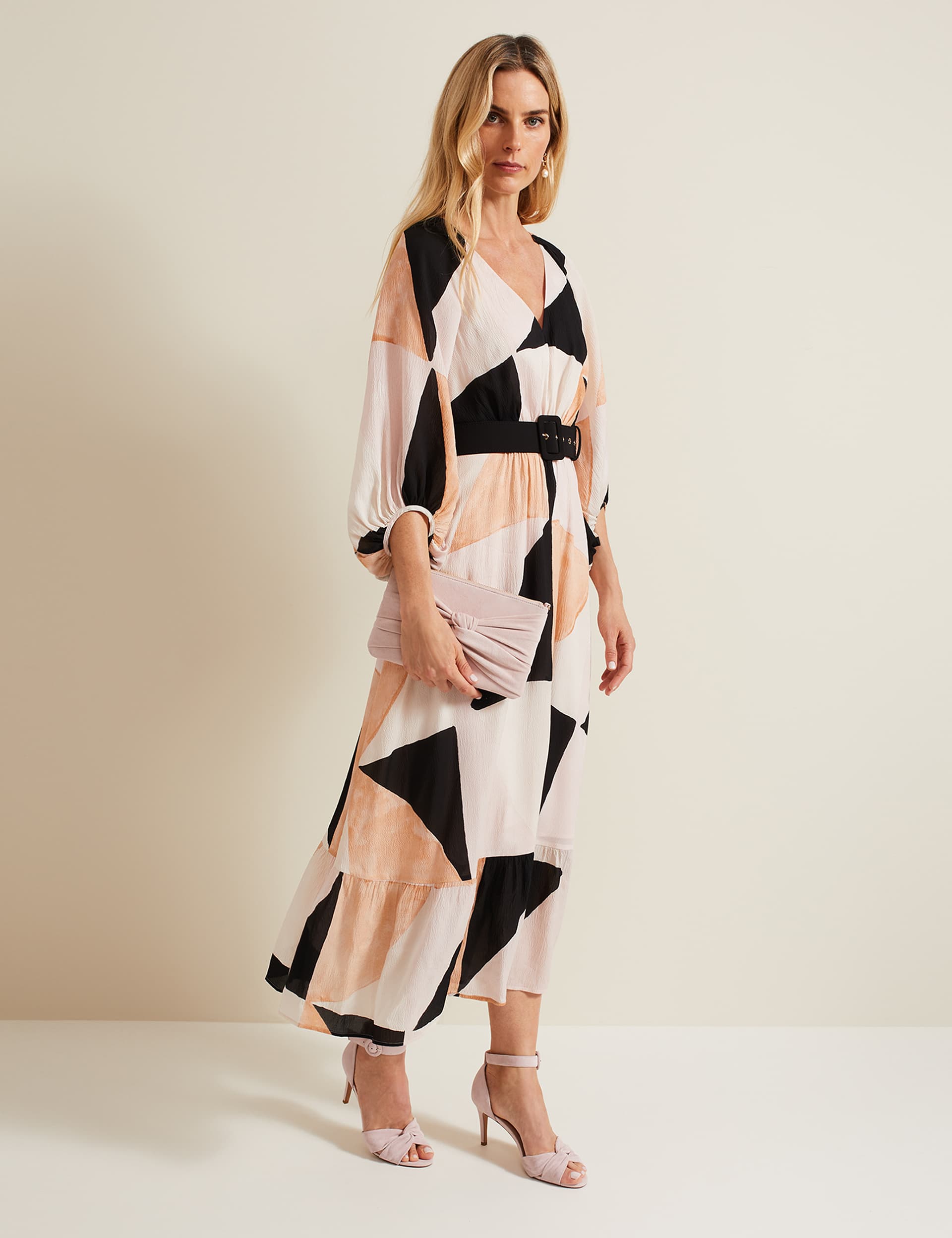 Phase Eight Women's Suede Twist Ankle Strap Stiletto Heel Sandals