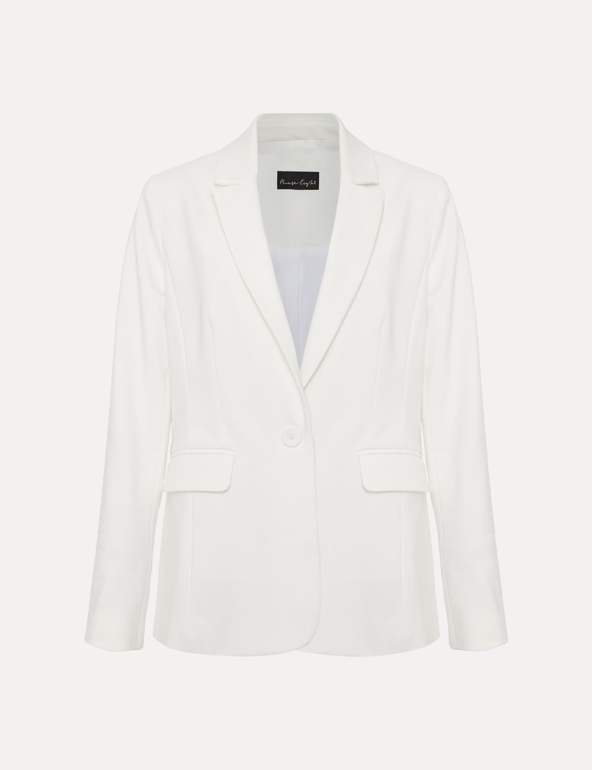 Phase Eight Women's Cotton Blend Jacket - 12 - White, White