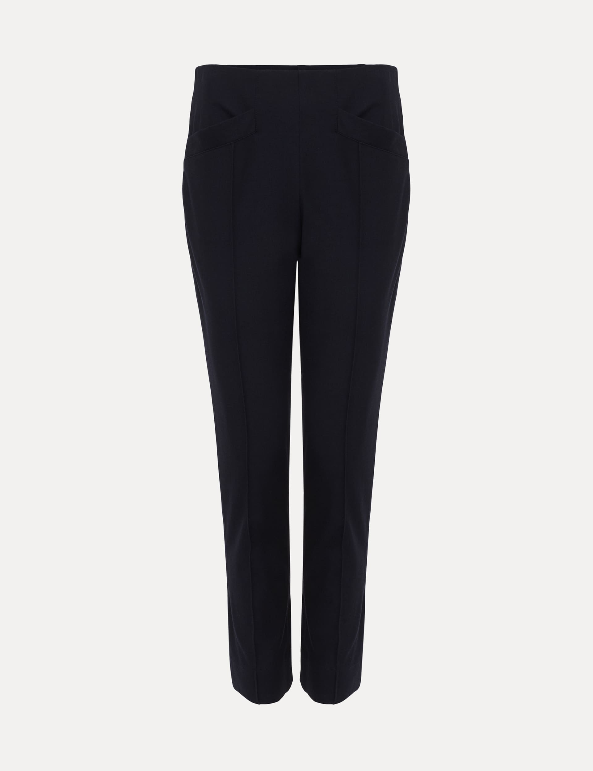 Phase Eight Women's Cotton Blend Cropped Trousers with Stretch - 10 - Navy, Navy