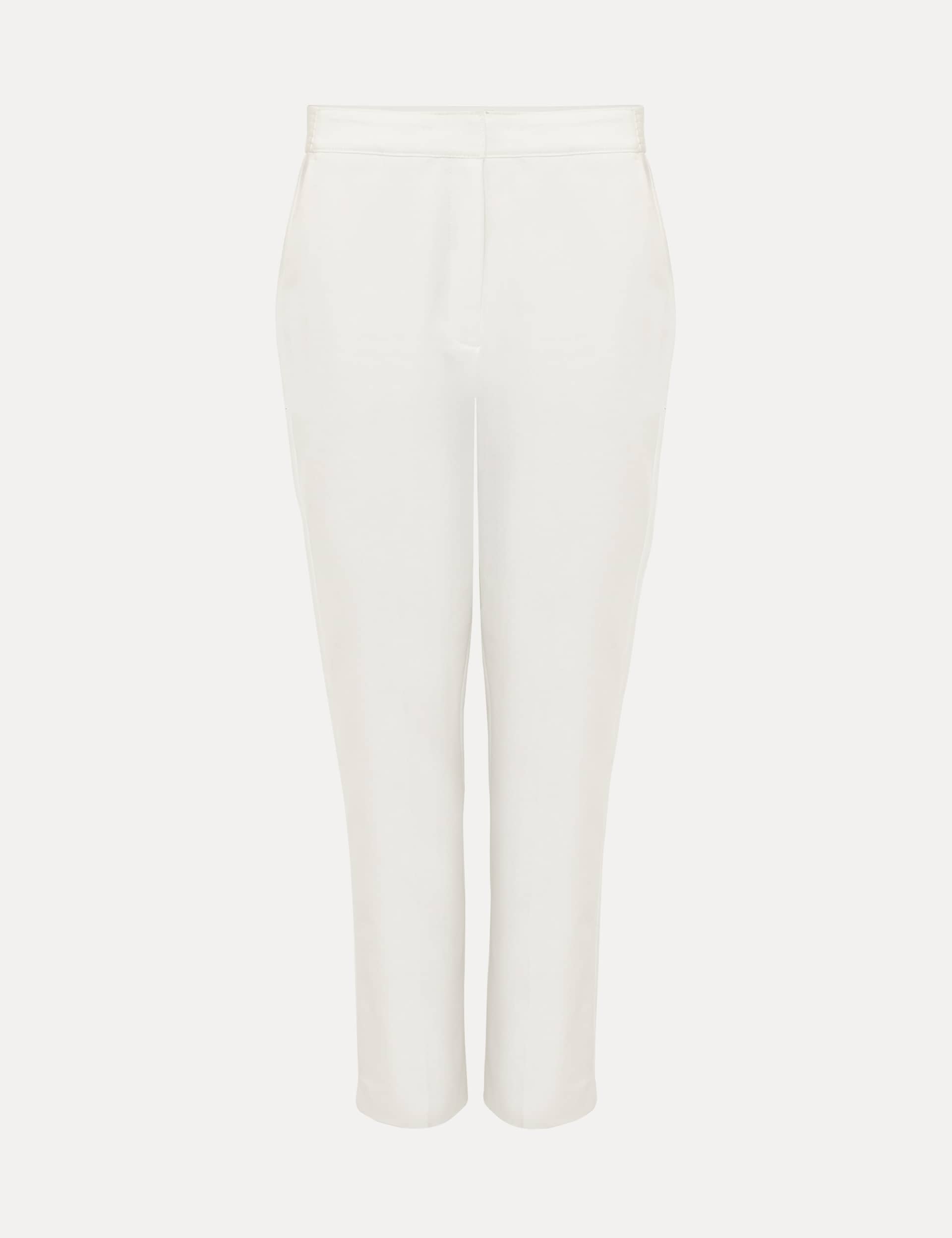 Phase Eight Women's Cotton Blend Tapered Trousers - 10 - White, White