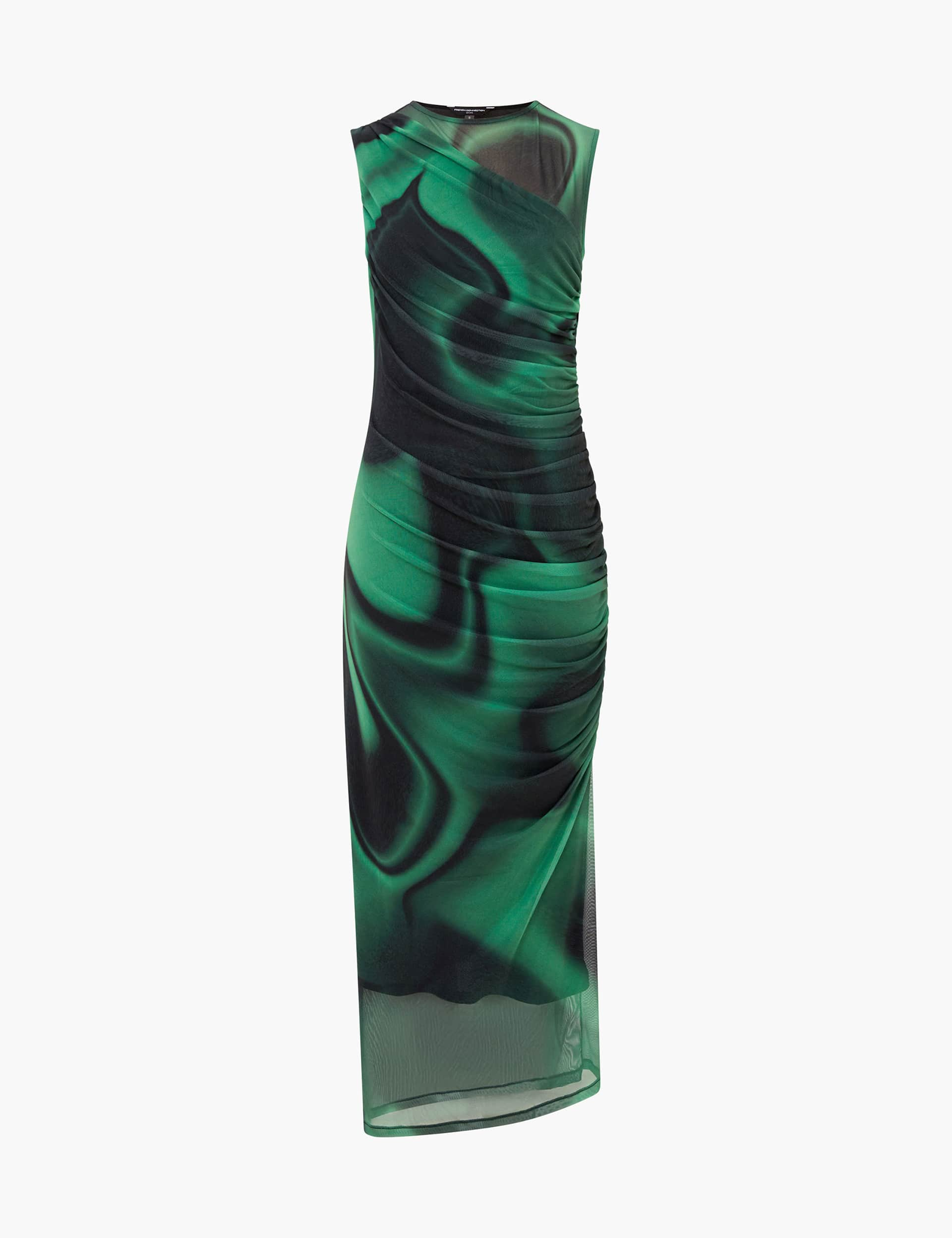 French Connection Women's Mesh Swirl Print Midi Bodycon Dress - XS - Green Mix, Green Mix