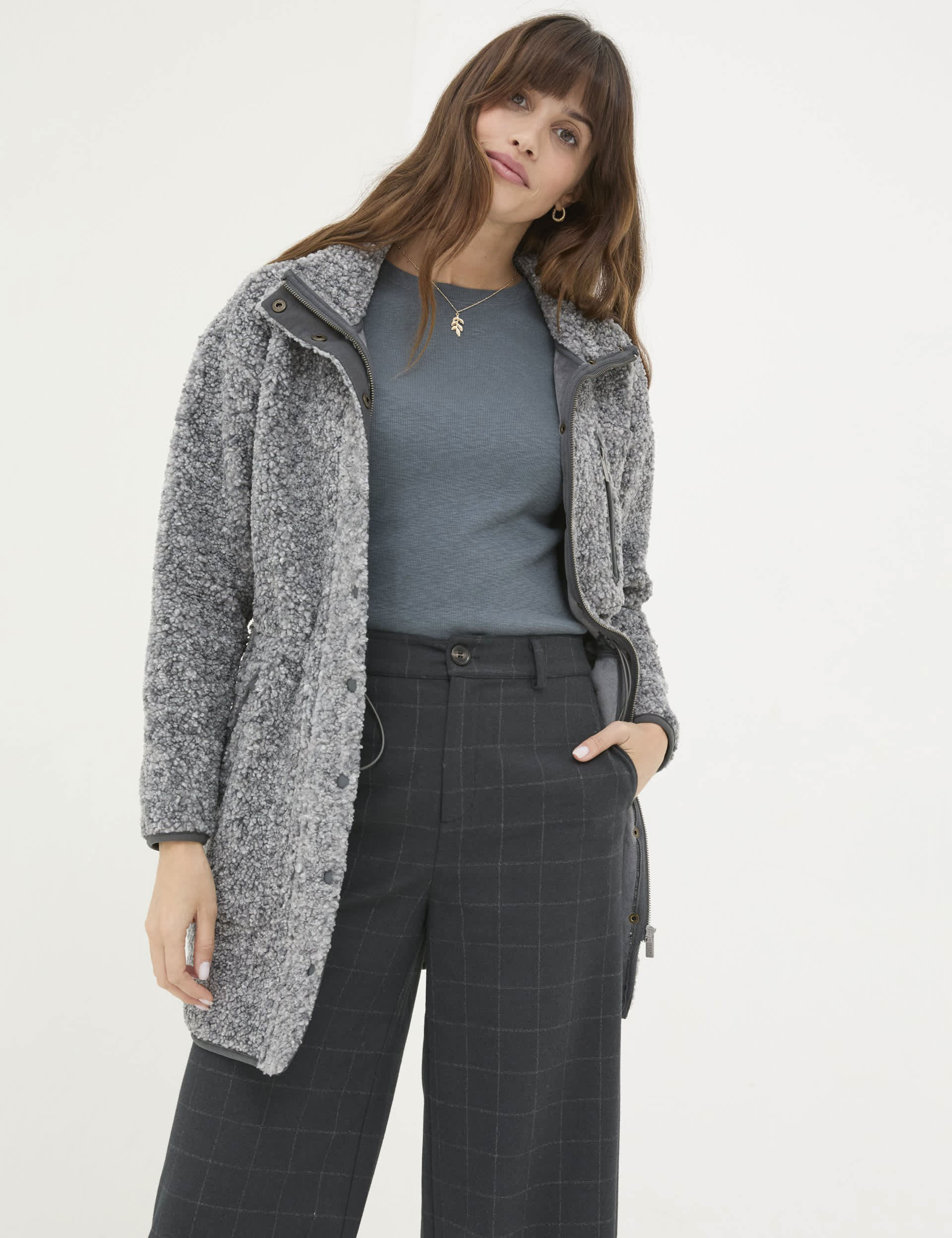 Fatface Women's Fleece Funnel Neck Jacket