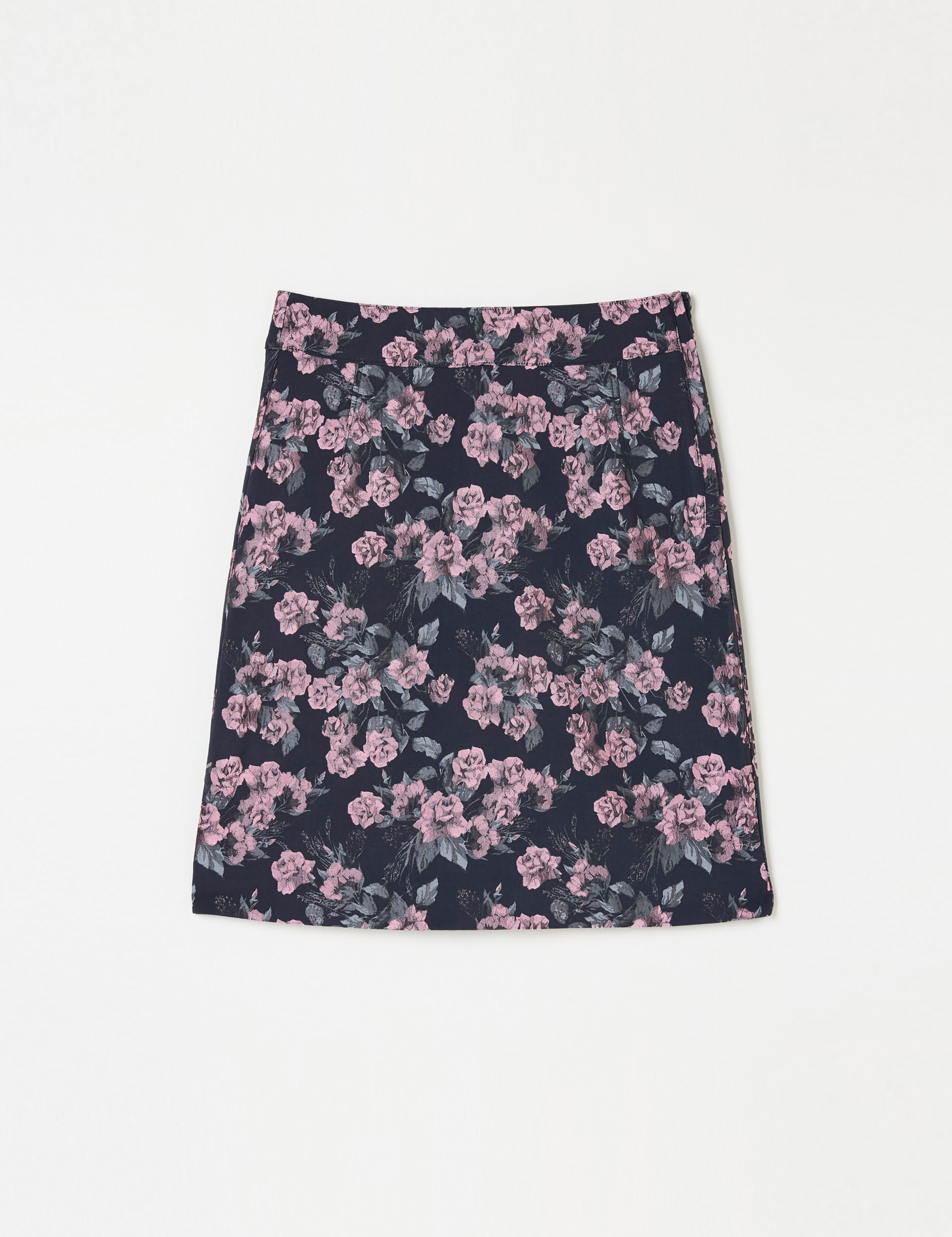 Fatface Women's Floral Jacquard Mini A-Line Skirt - 22REG - Navy Mix, Navy Mix