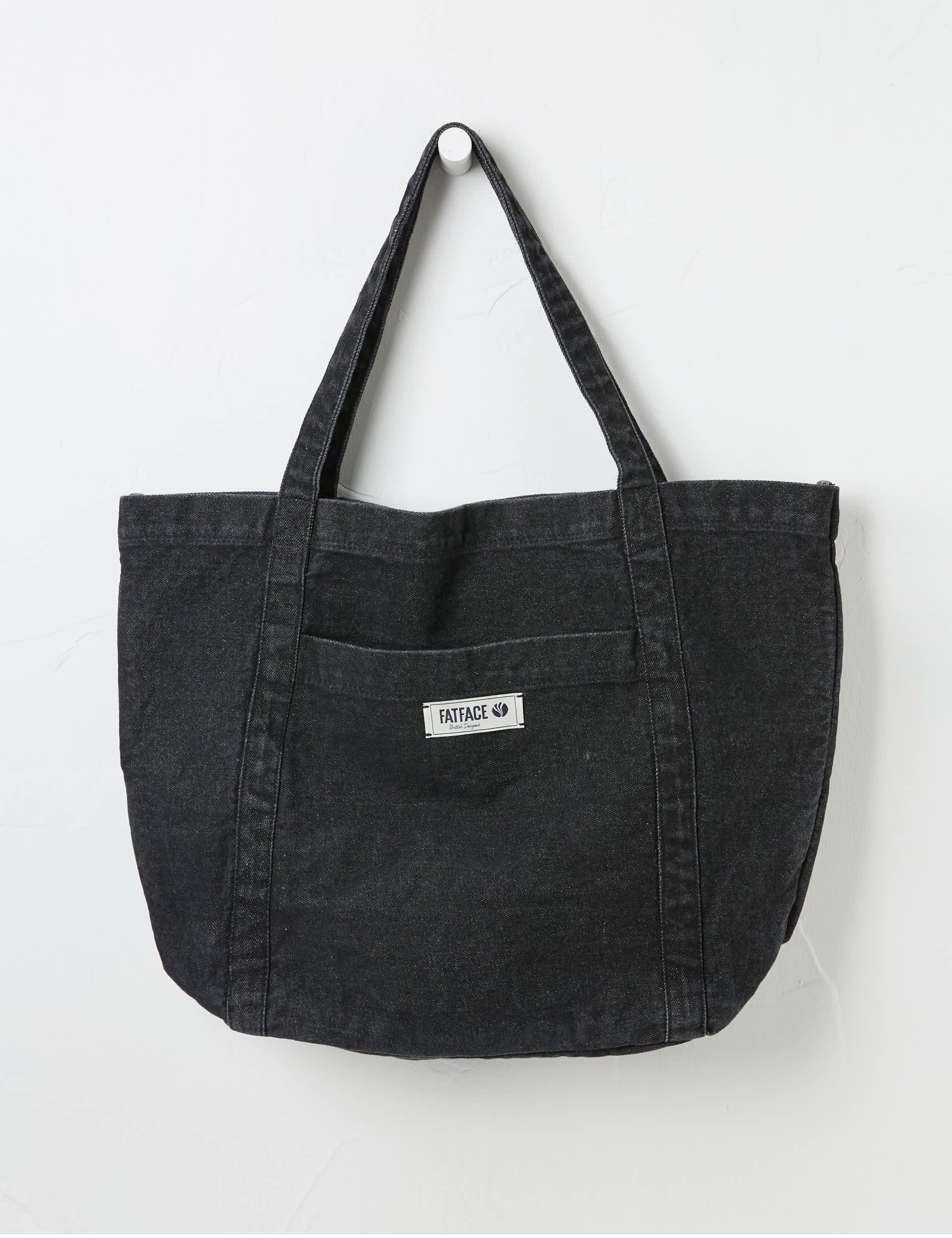 Fatface Women's Denim Tote Bag - Black, Black,Blue Denim