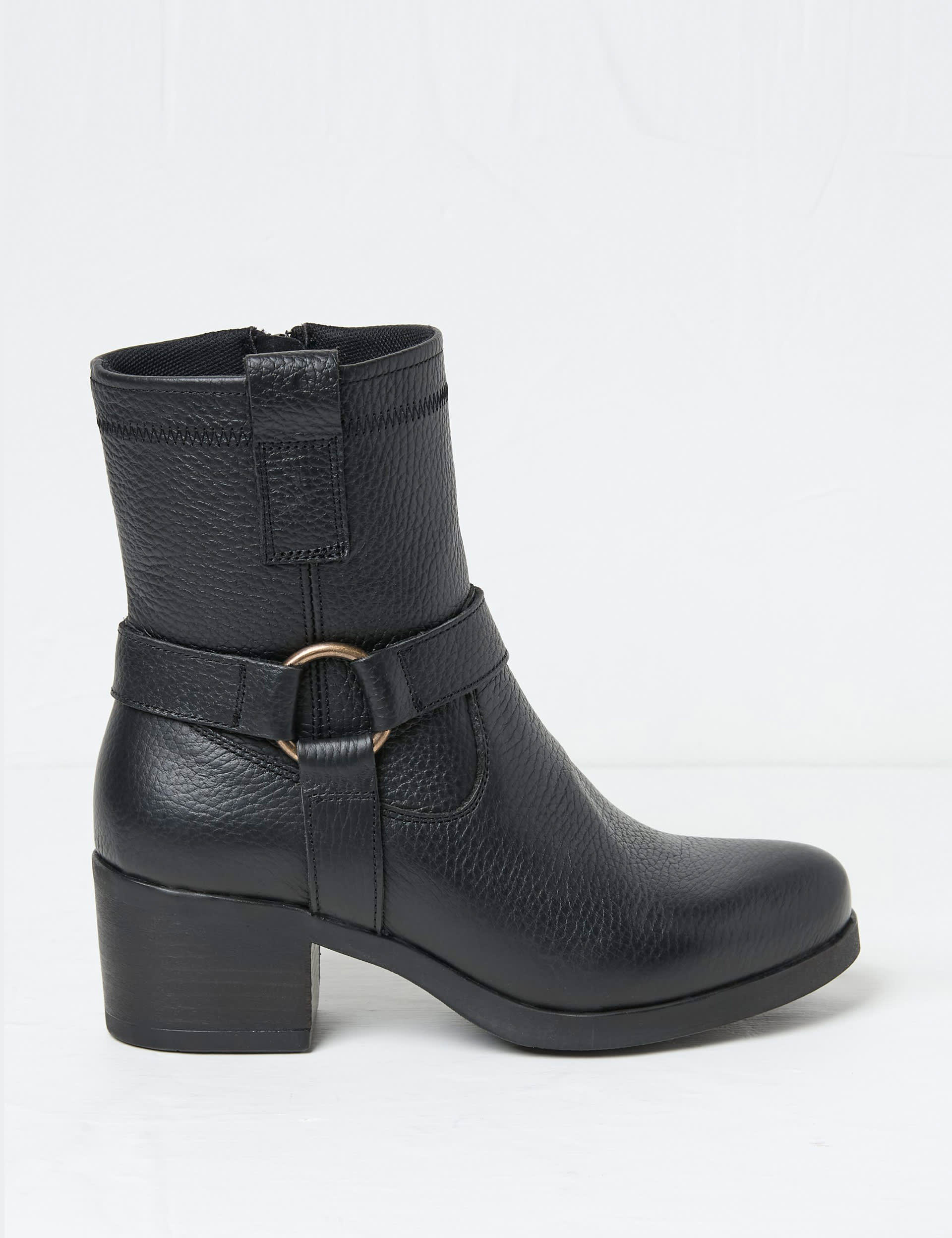 Fatface Women's Leather Block Heel Ankle Boots