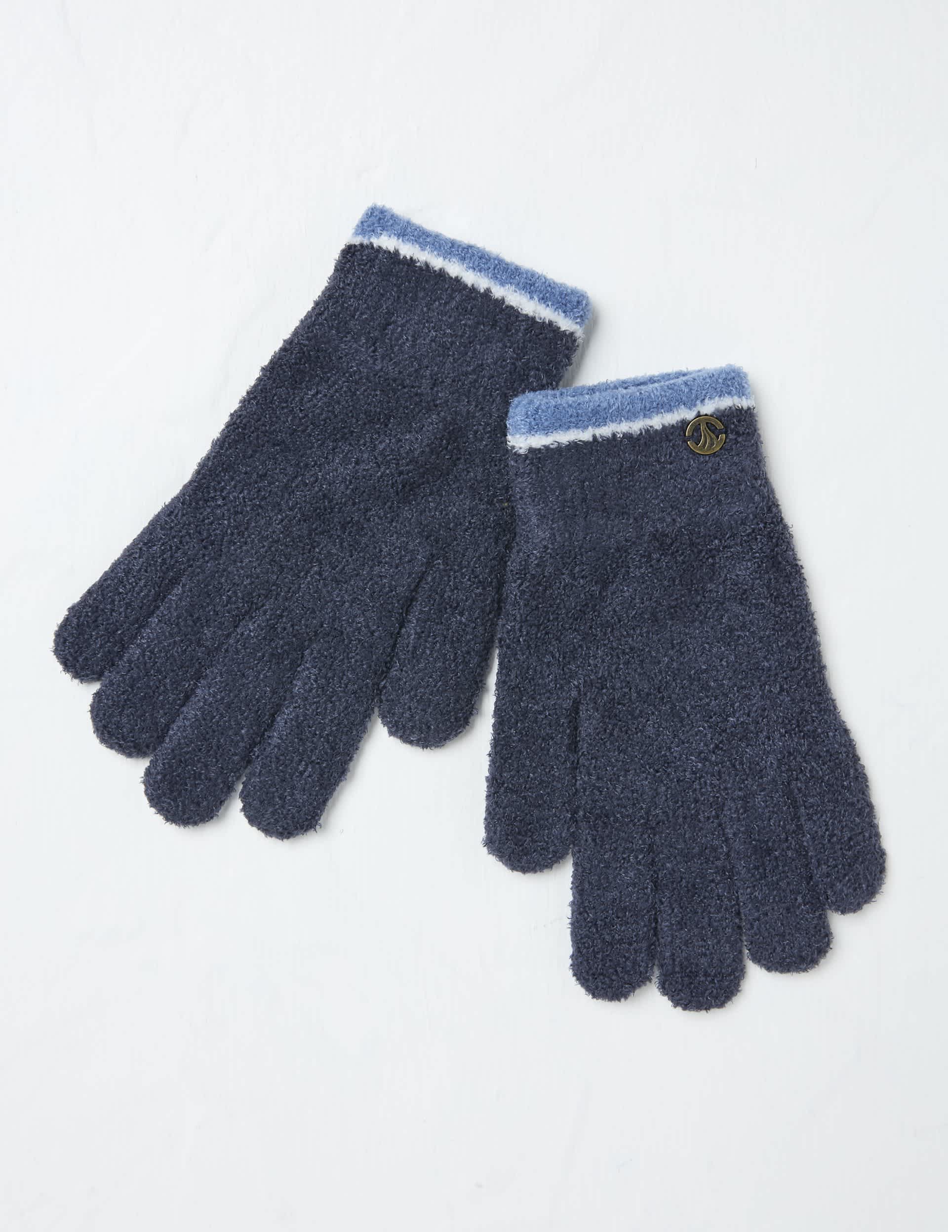 Fatface Women's Chenille Gloves - Navy, Navy