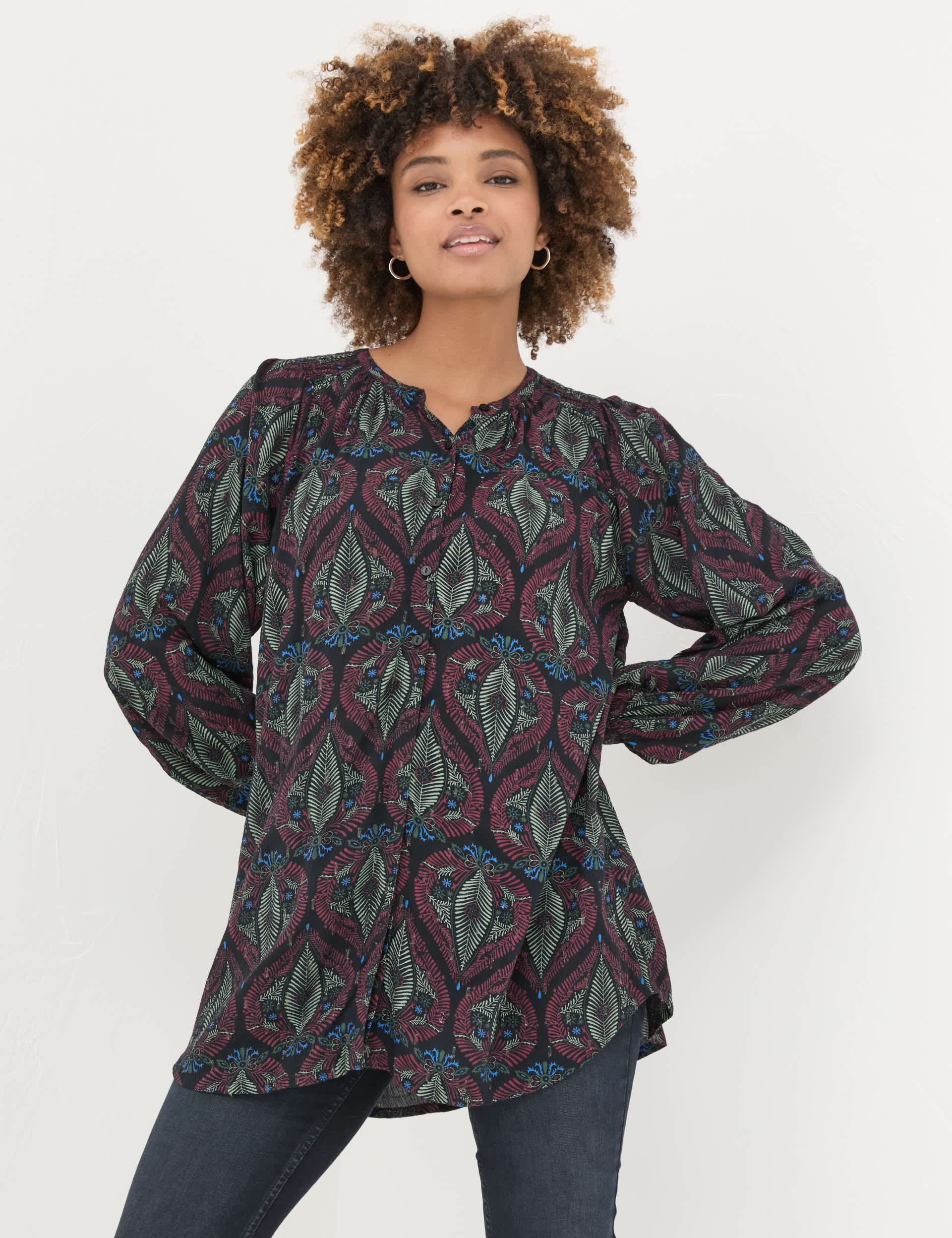 Fatface Women's Leaf Print Tunic - 6 - Multi, Multi