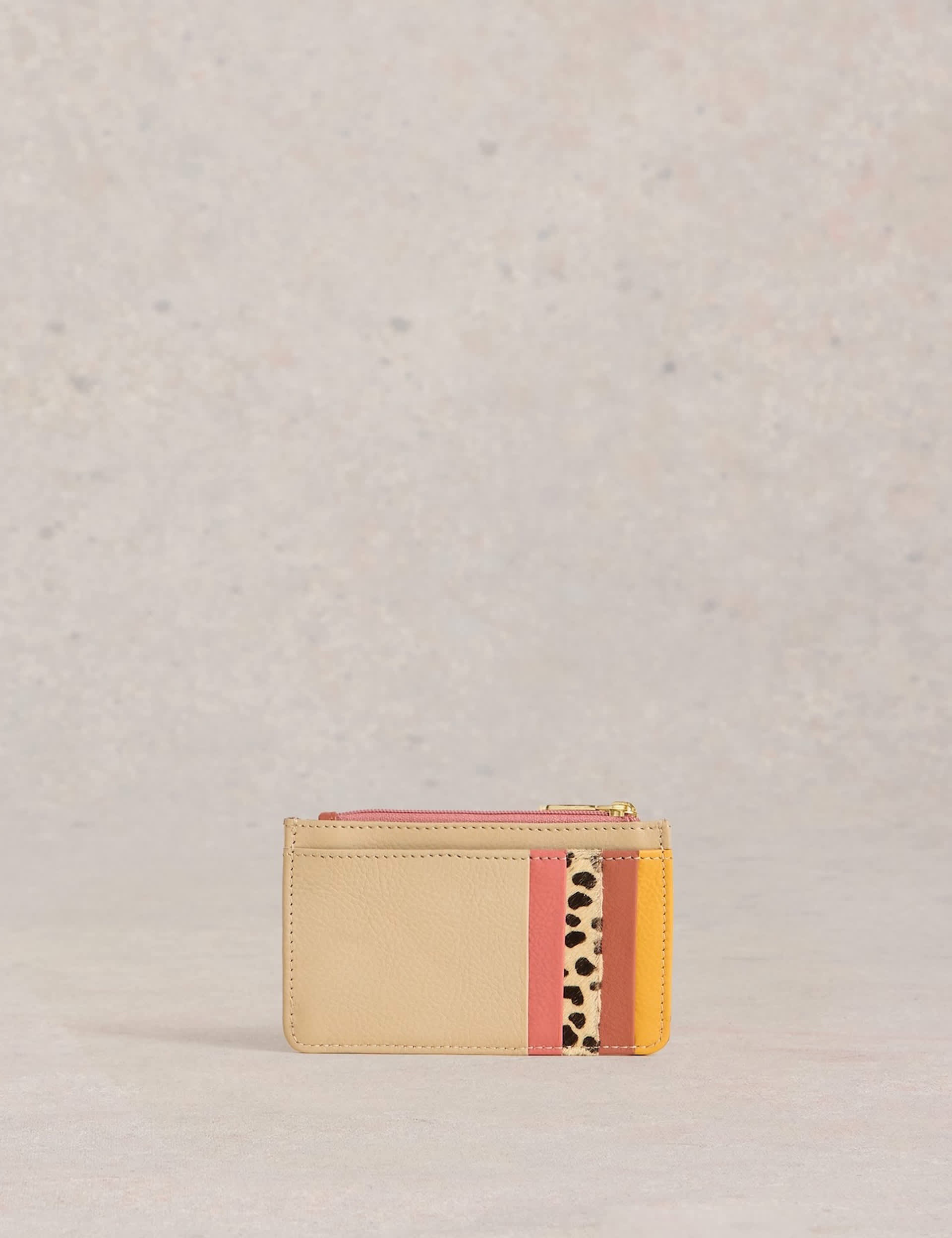 White Stuff Women's Leather Cardholder - Pink Mix, Pink Mix