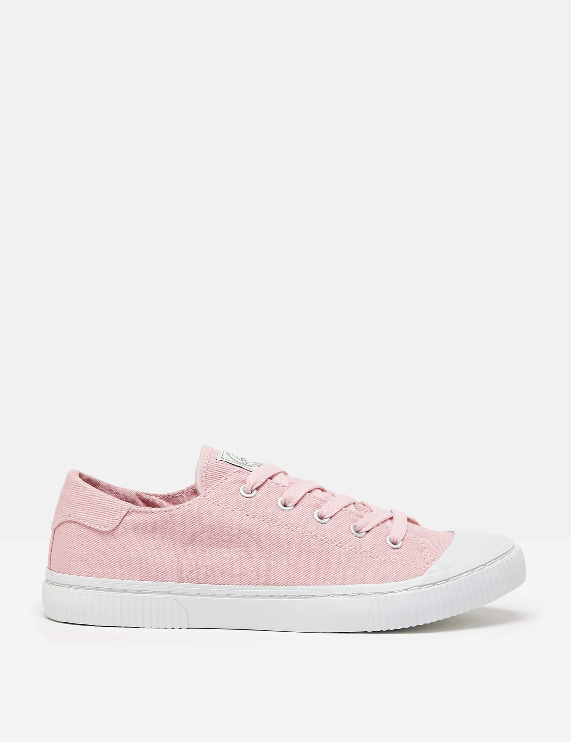 Joules Women's Lace Up Trainers - 6 - Pink, Navy,Pink,Green,White