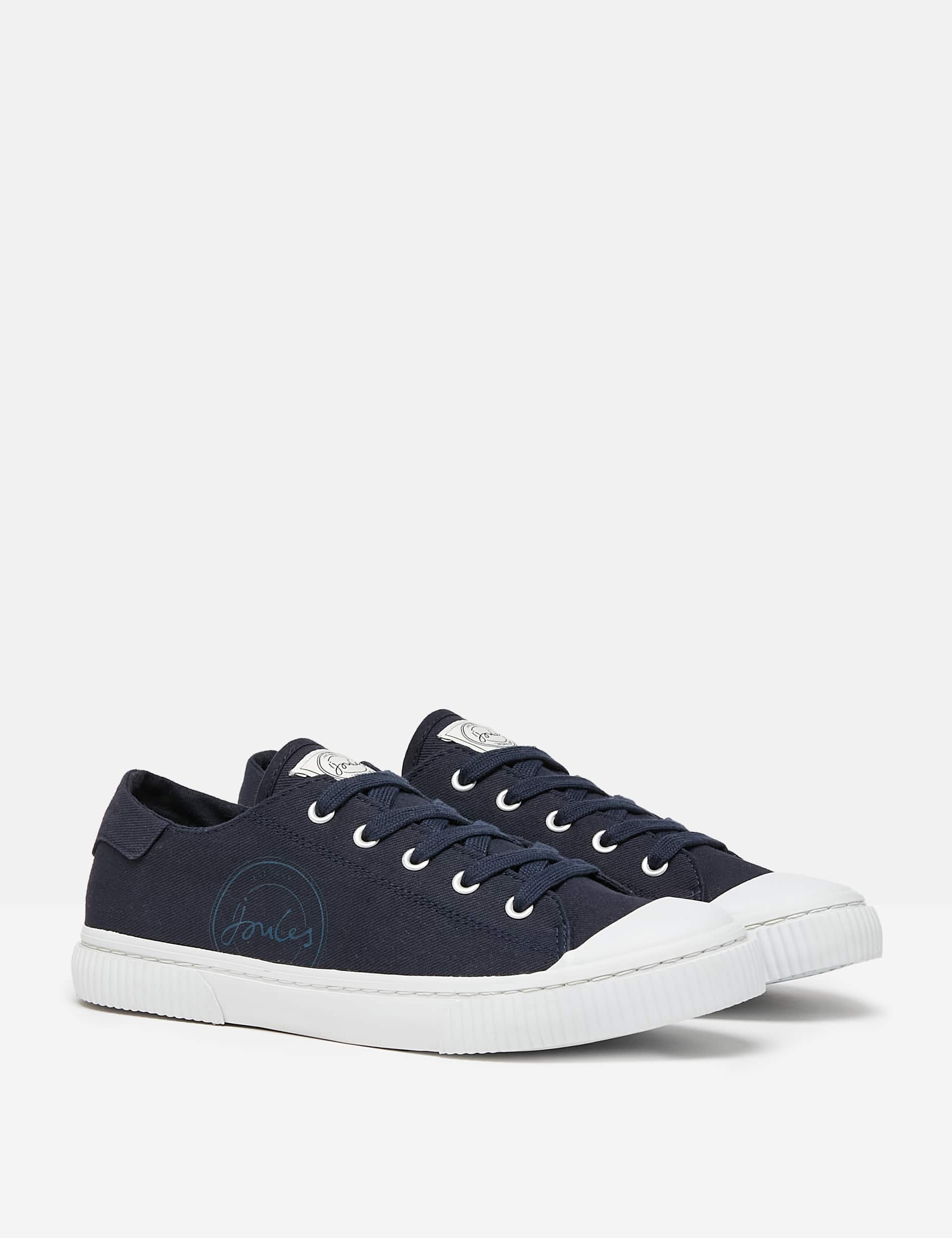 Joules Women's Lace Up Trainers - 4 - Navy, Navy,Pink,White