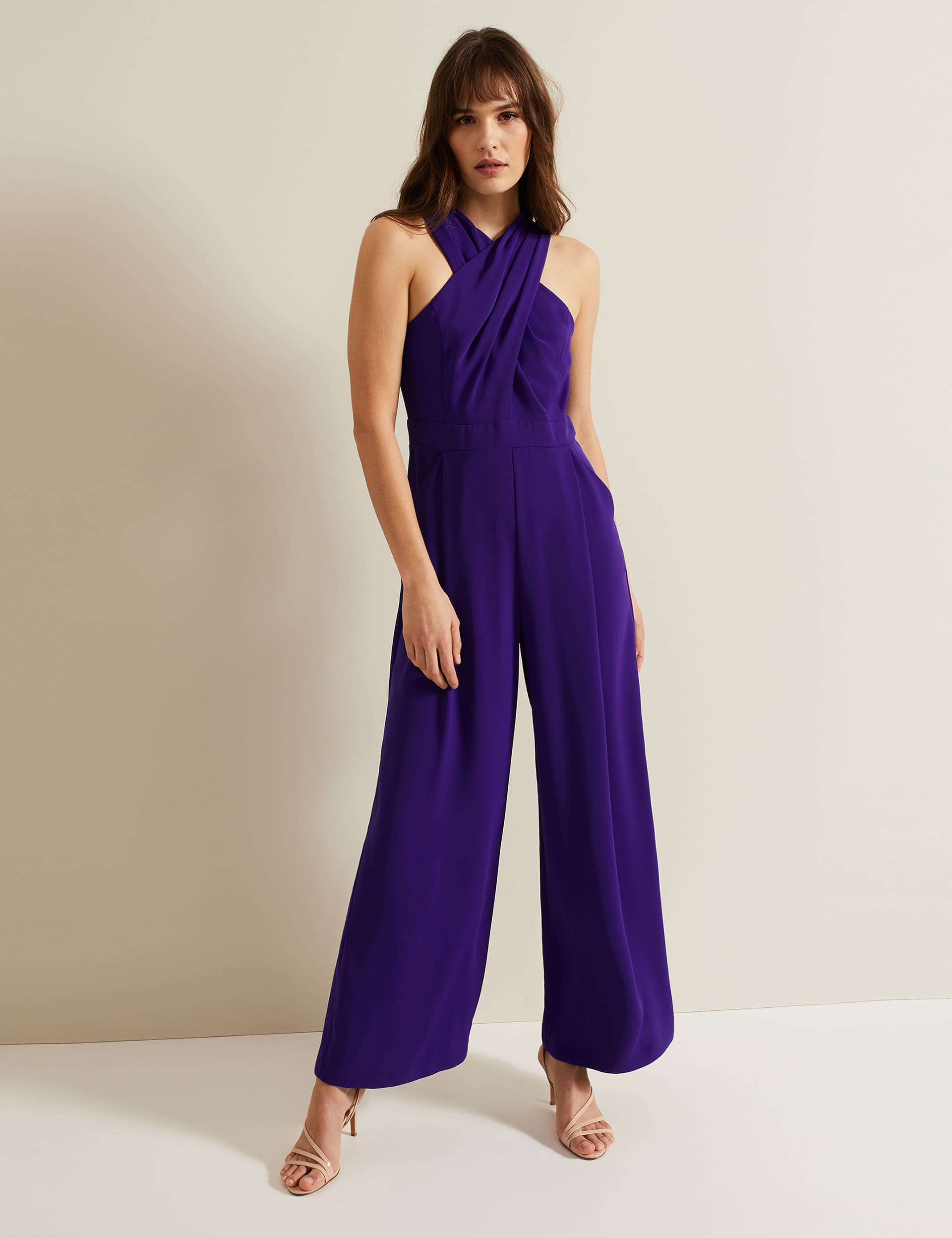 Phase Eight Women's Sleeveless Wide Leg Jumpsuit
