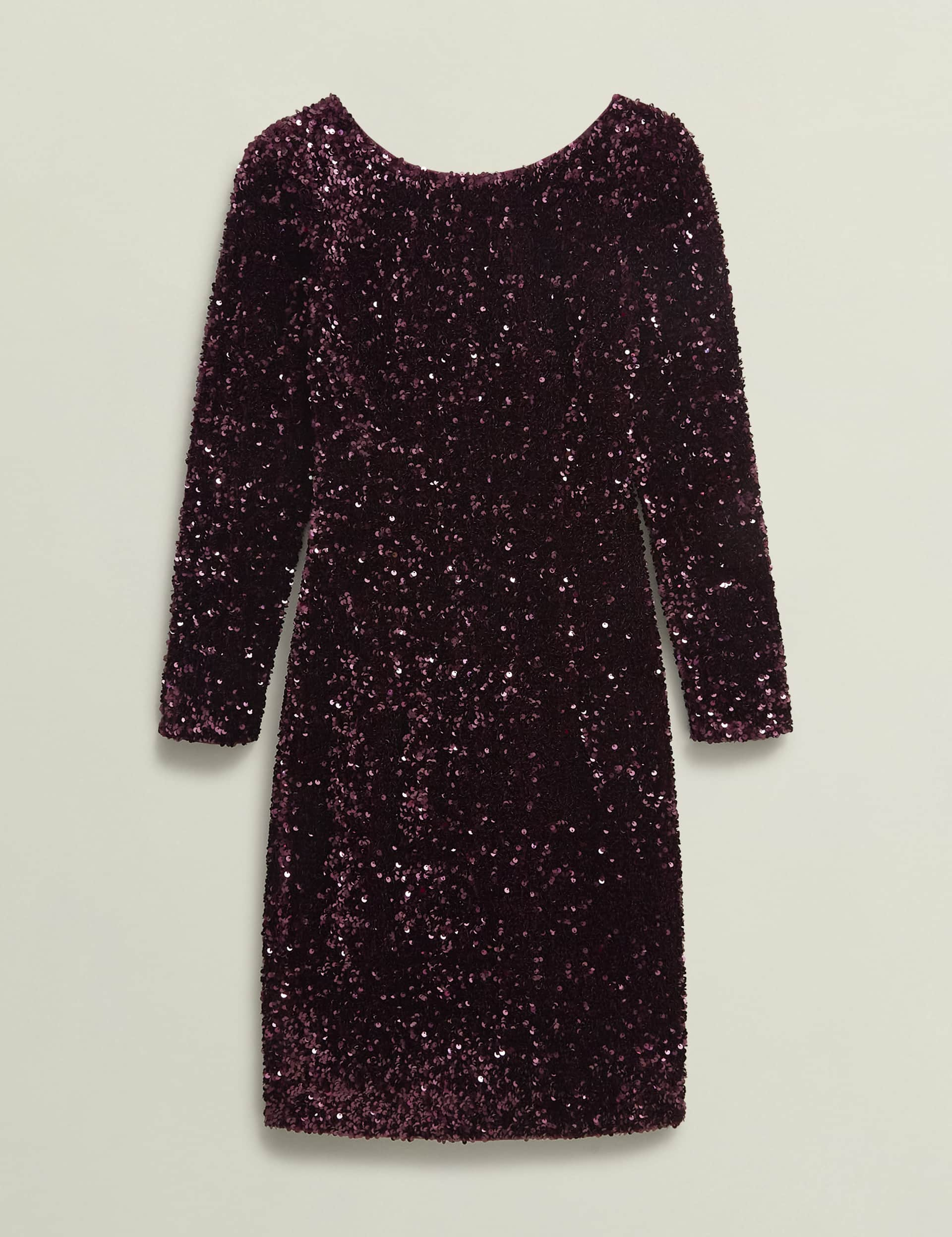 Hobbs Women's Sequin Mini Shift Dress - 10 - Purple, Purple