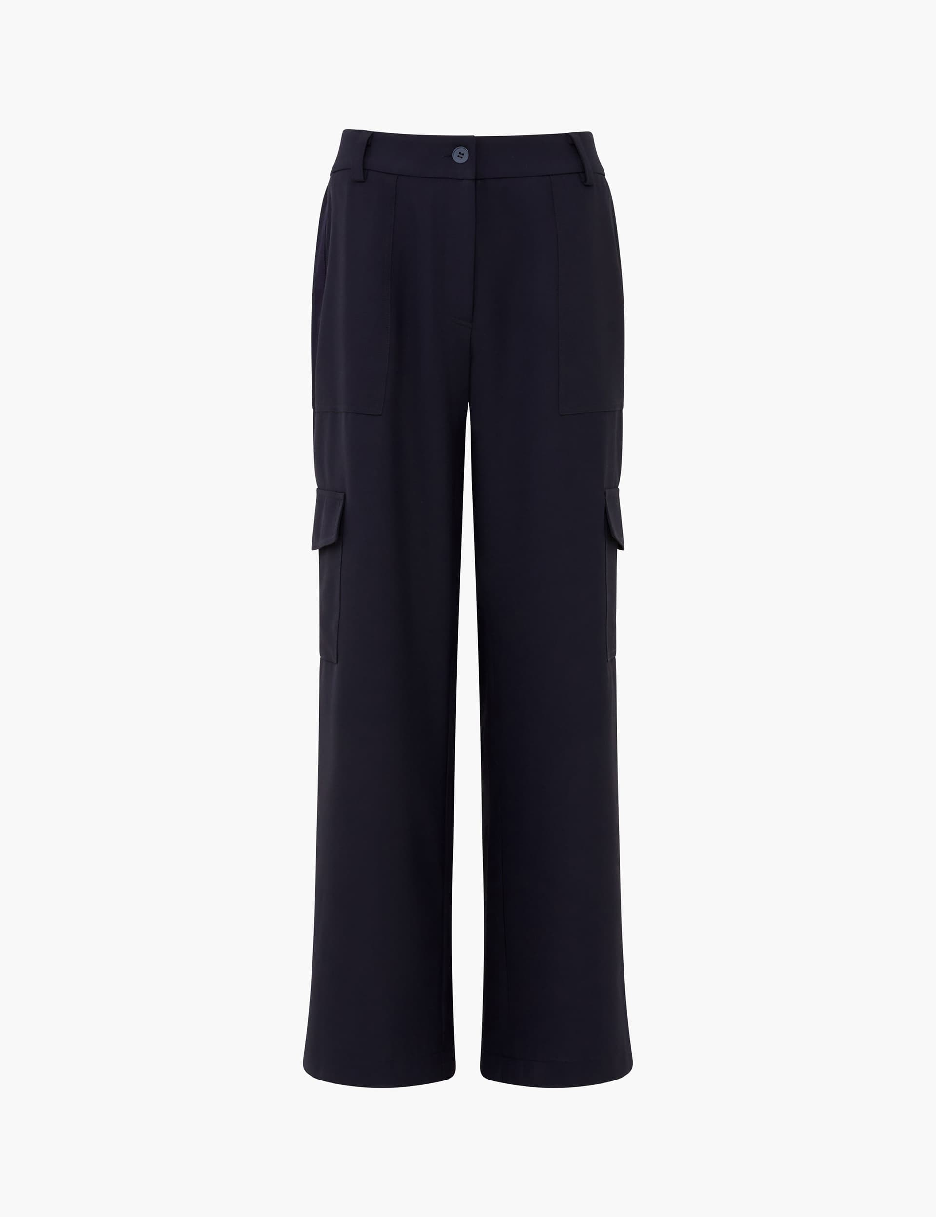 French Connection Women's Cargo Trousers - 8 - Blue, Blue