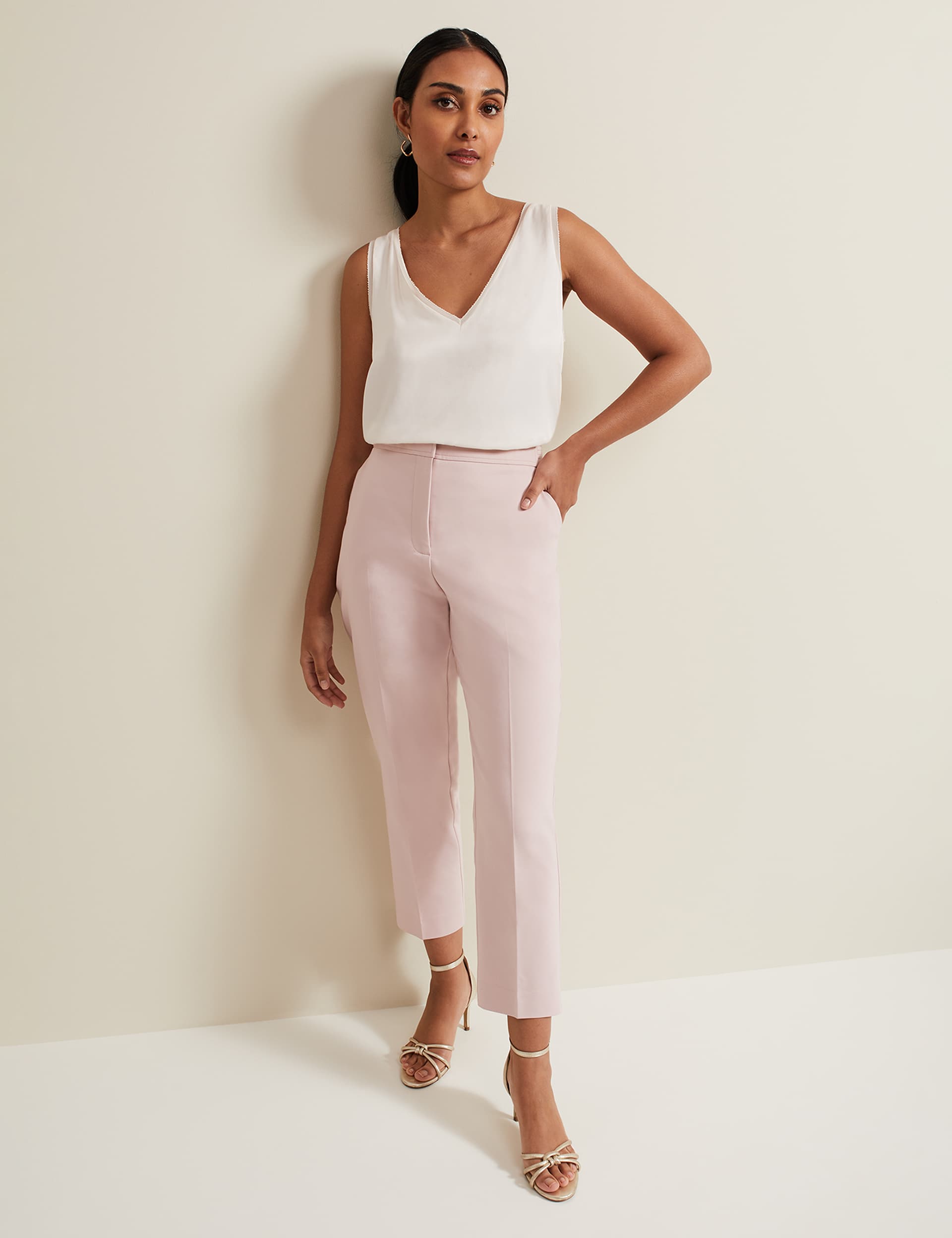 Phase Eight Women's Cotton Blend Tapered Trousers