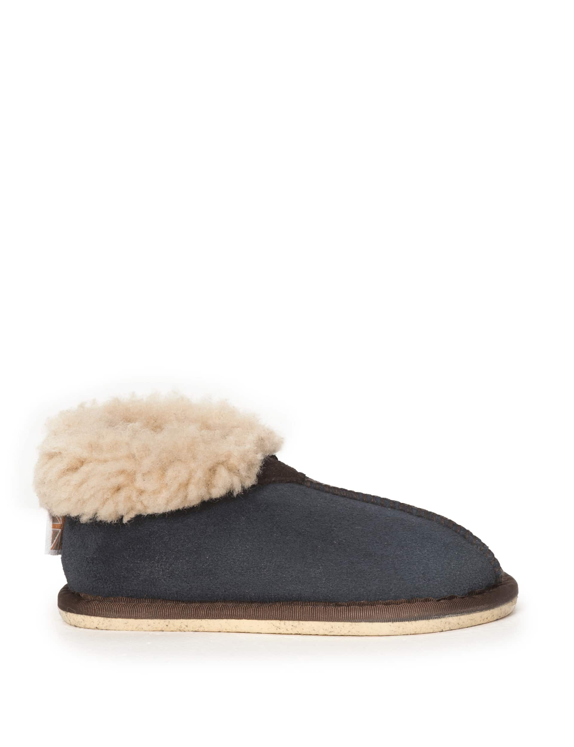 Celtic & Co. Kids Sheepskin Slipper Boots - 7-8 - Navy, Navy,Pink,Tan