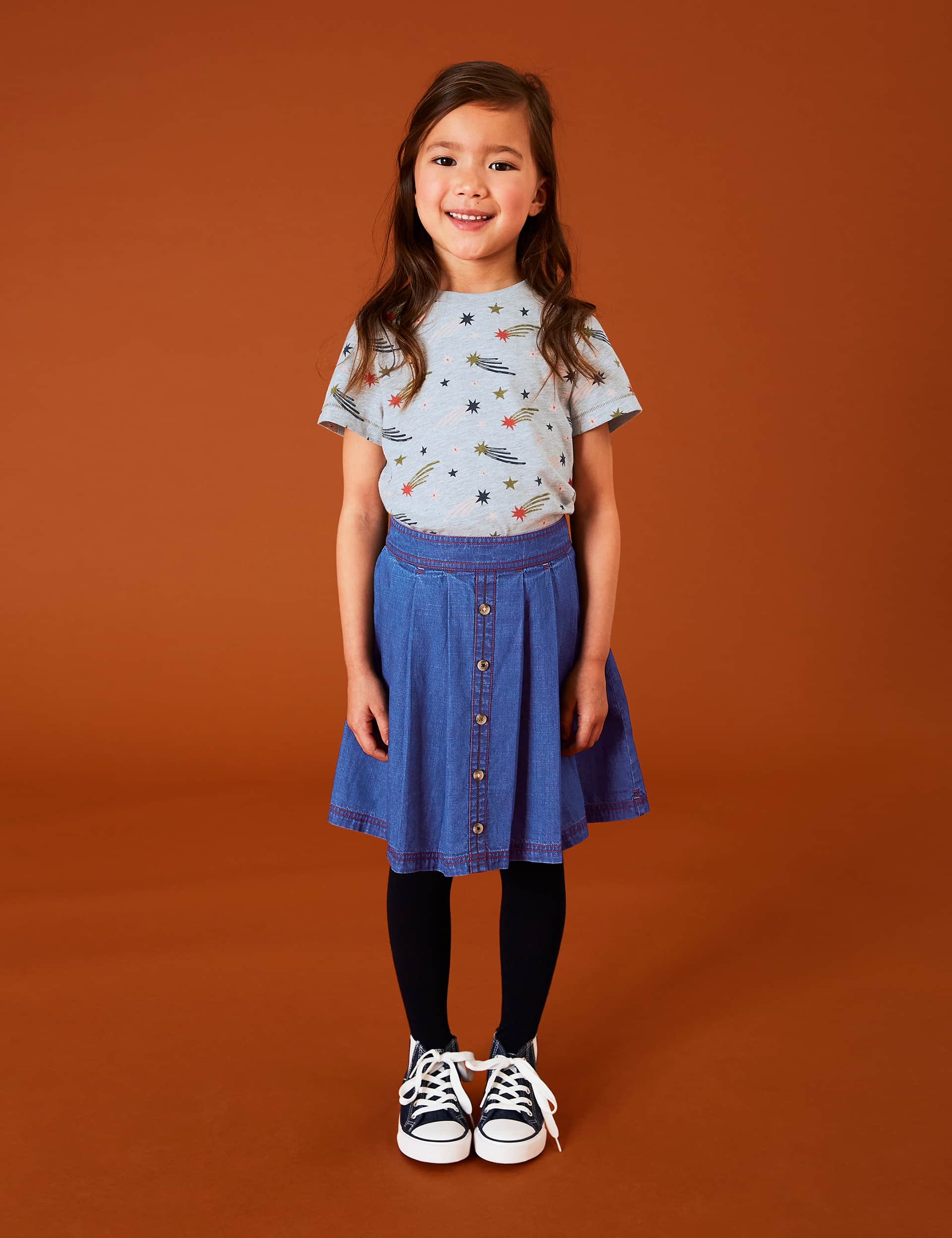 White Stuff Girls Midi Denim Skirt (3-10 Yrs)