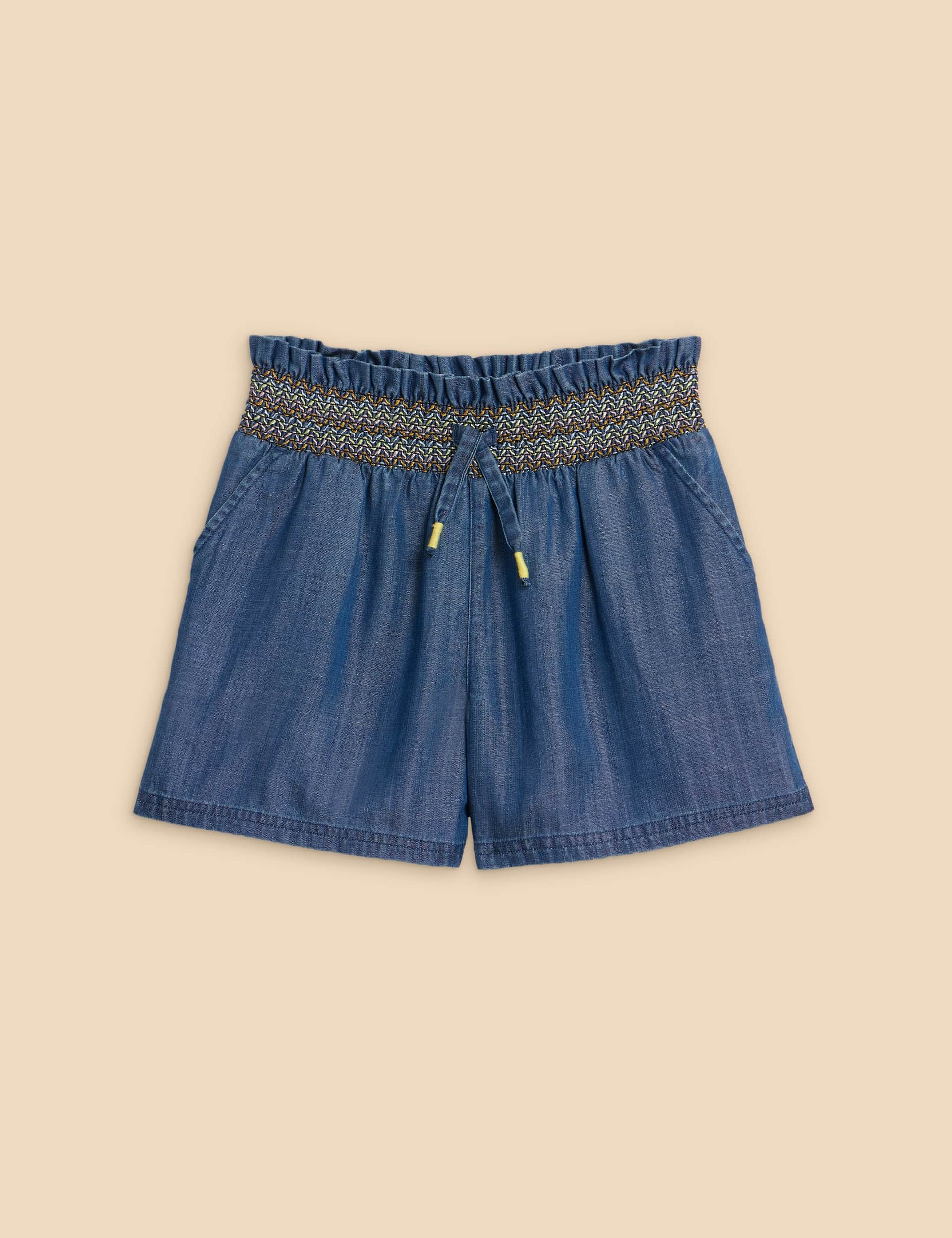 White Stuff Girls Denim Shorts (3-10 Yrs) - 9-10Y - Med Blue Denim, Med Blue Denim