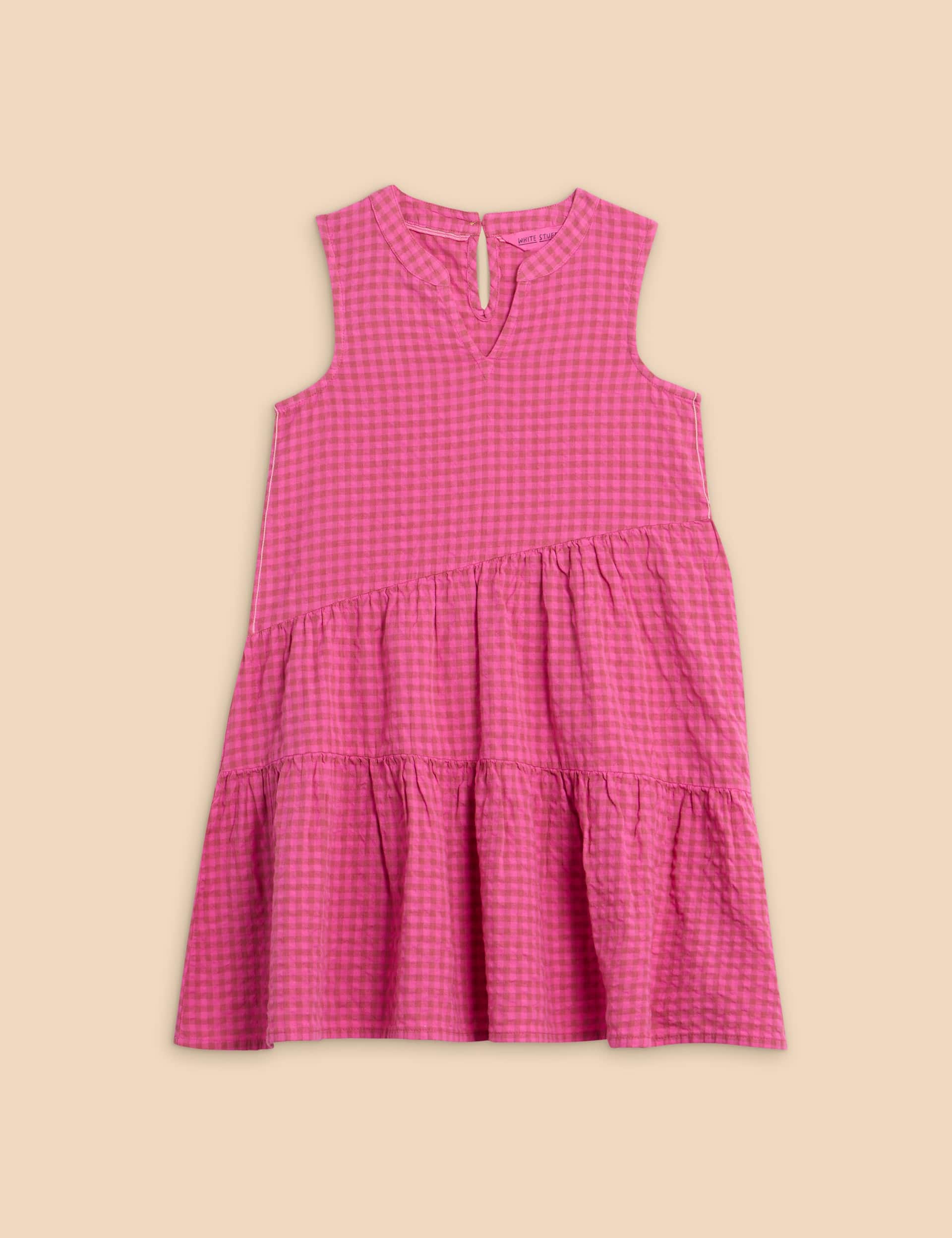 White Stuff Girls Cotton Rich Gingham Dress (3-10 Yrs)