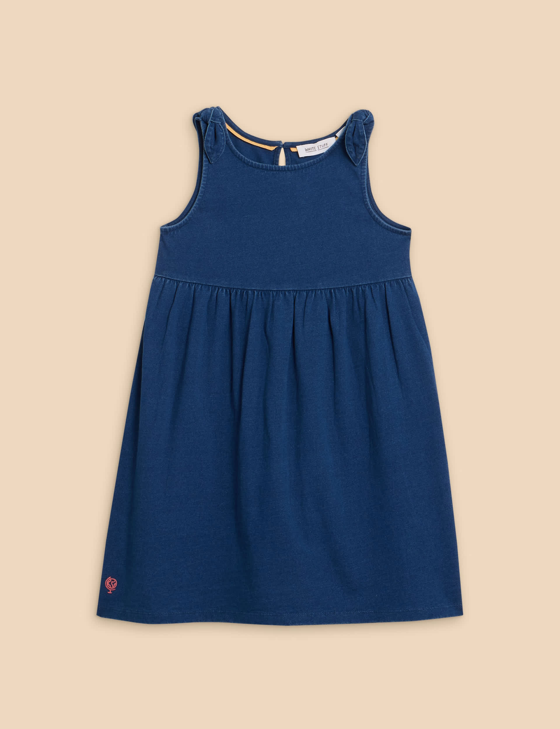 White Stuff Girls Pure Cotton Dress (3-10 Yrs) - 5-6 Y - Navy, Navy