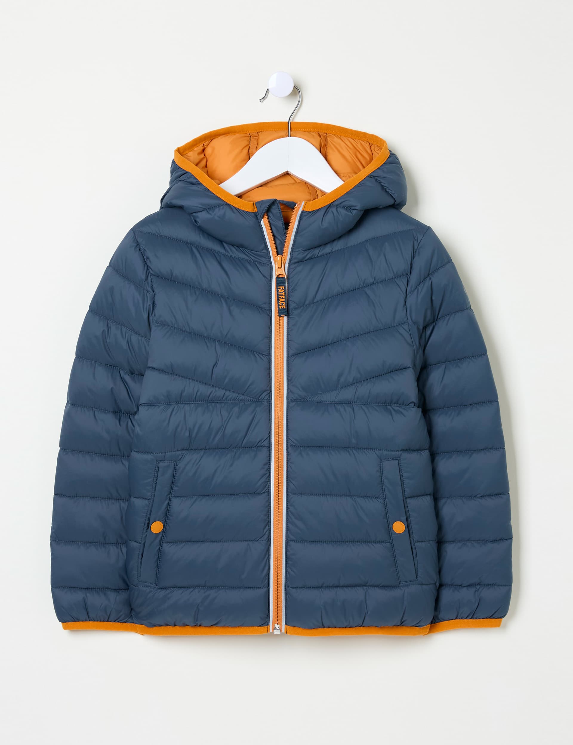 Fatface Boys Hooded Padded Puffer Jacket (3-13 Yrs) - 6-7 Y - Navy, Navy